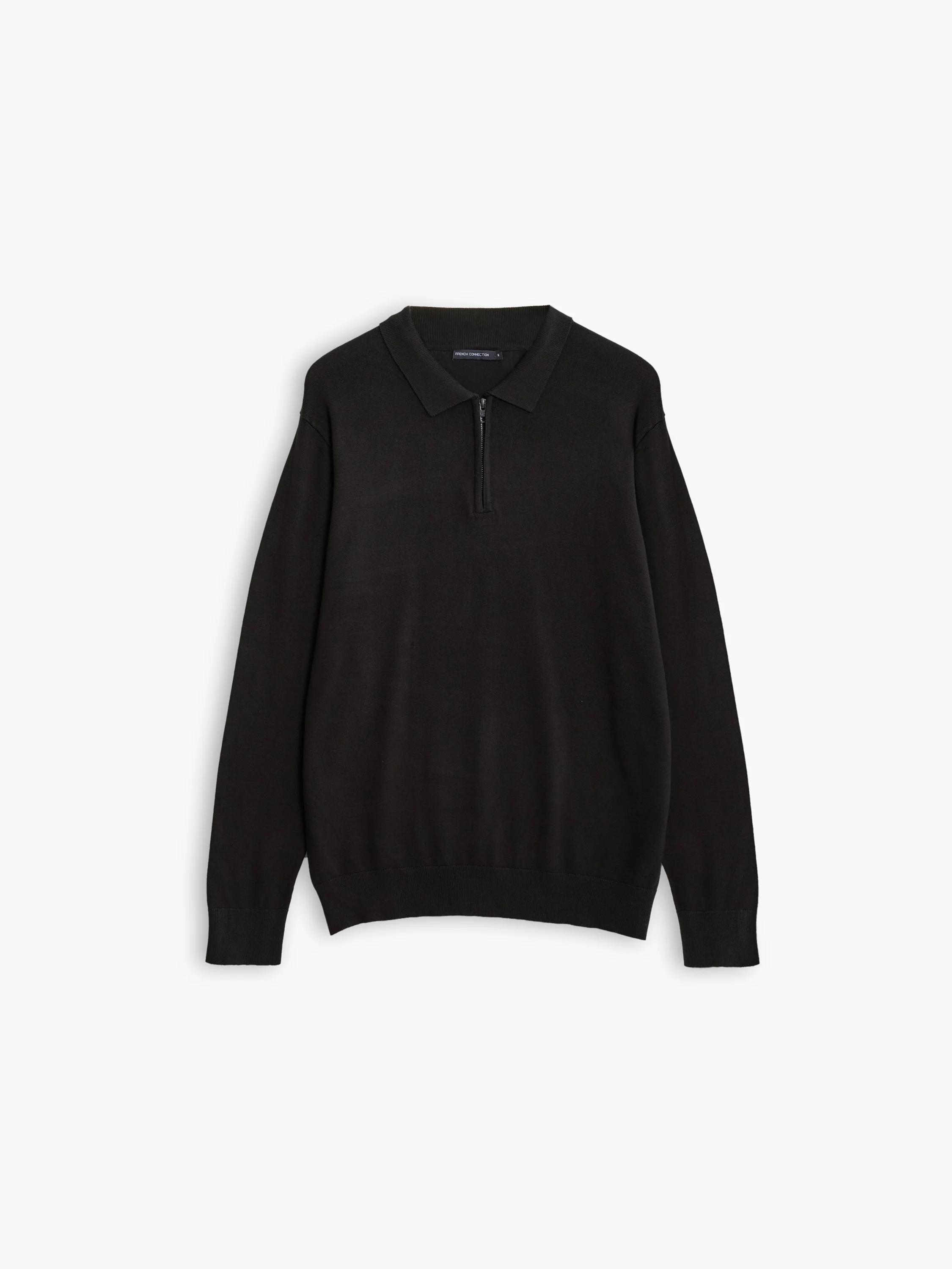 Luxe Zip Long Sleeve Knit Polo