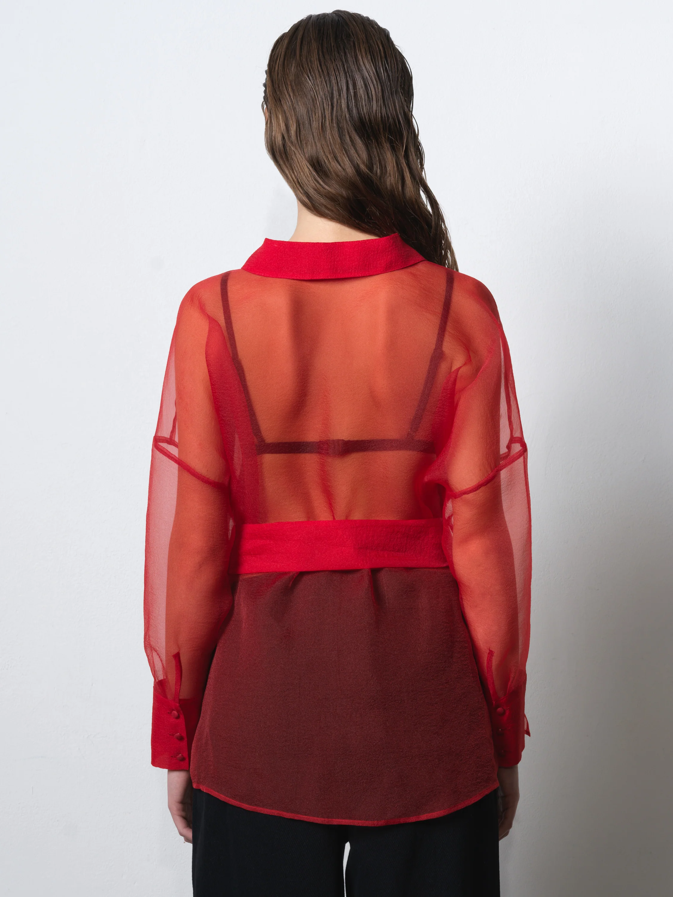 Mai Organza Tie Waist Shirt - Image 6