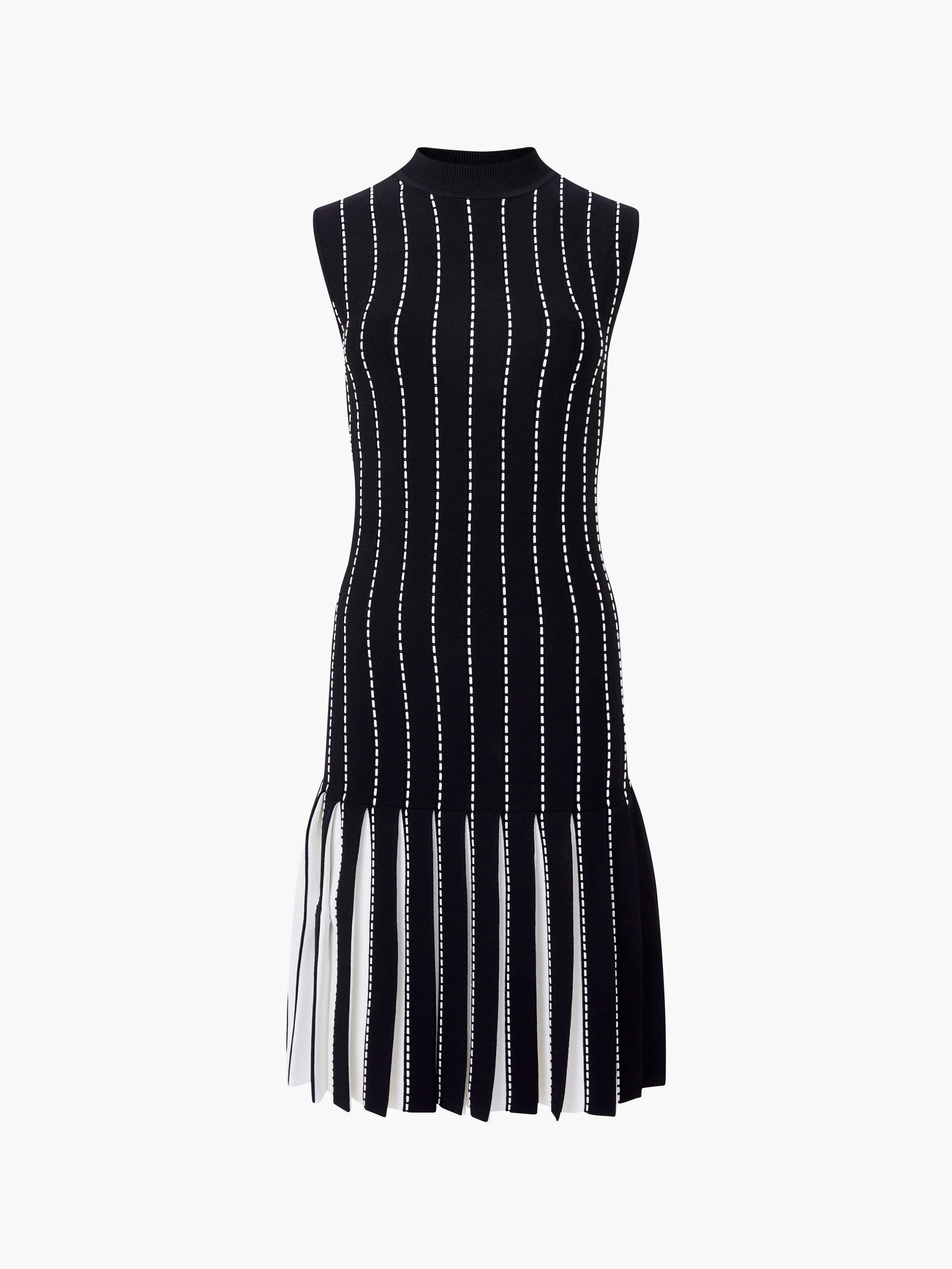 Mari Sleeveless Pleated Knit Dress - Image 7