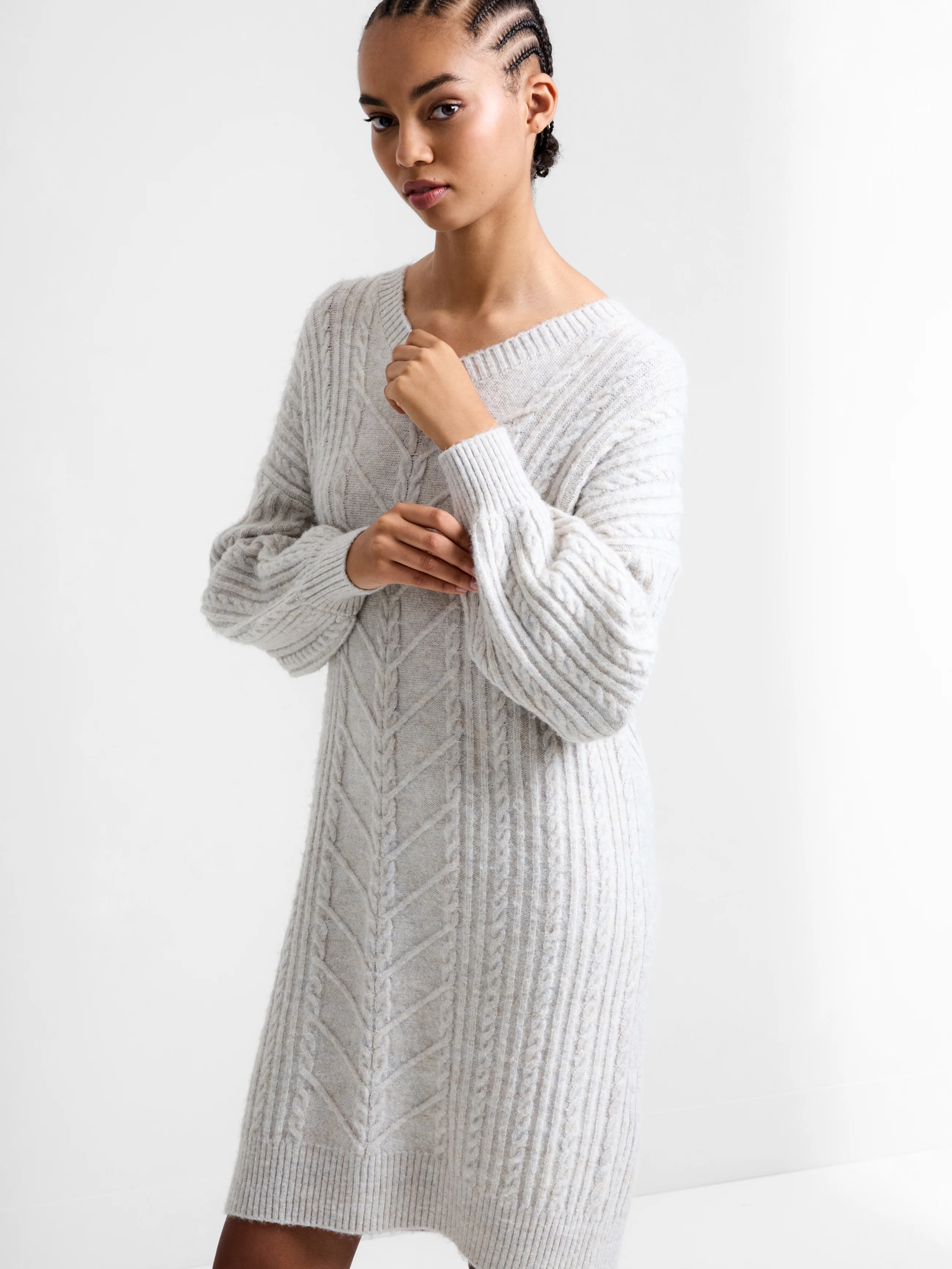 Marine Cable Knit Jumper Dress - Image 4