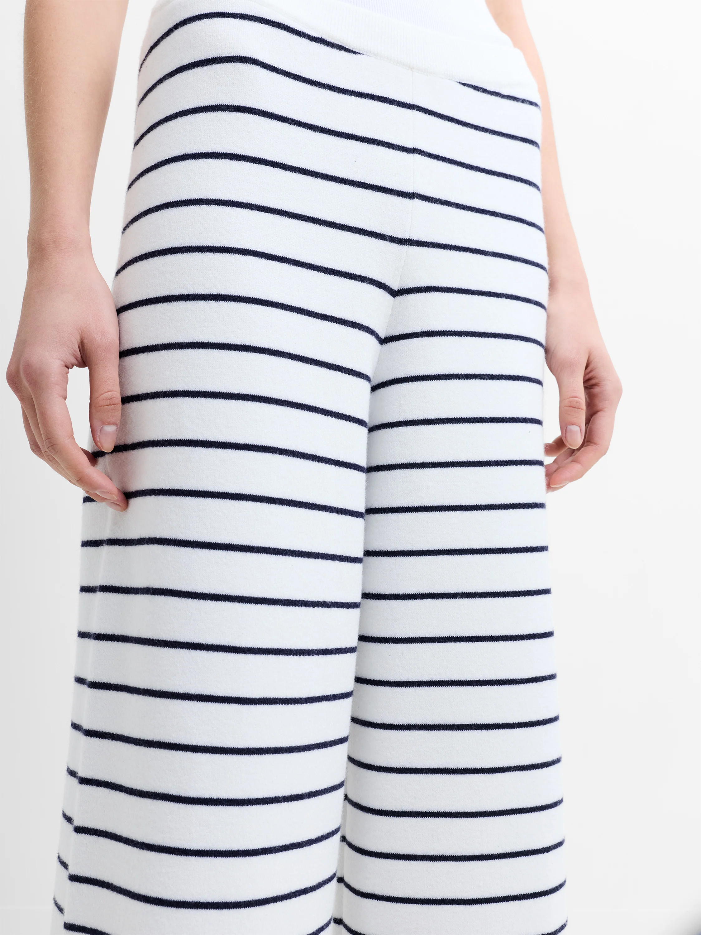 Marley Knit Striped Wide Leg Trousers - Image 4