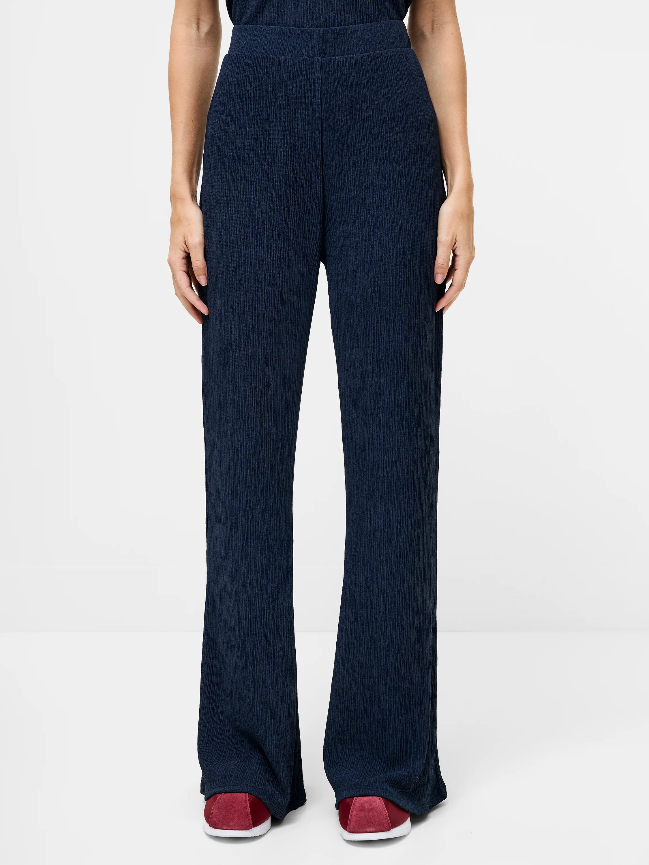 Meera Textured Flared Trousers - Image 2