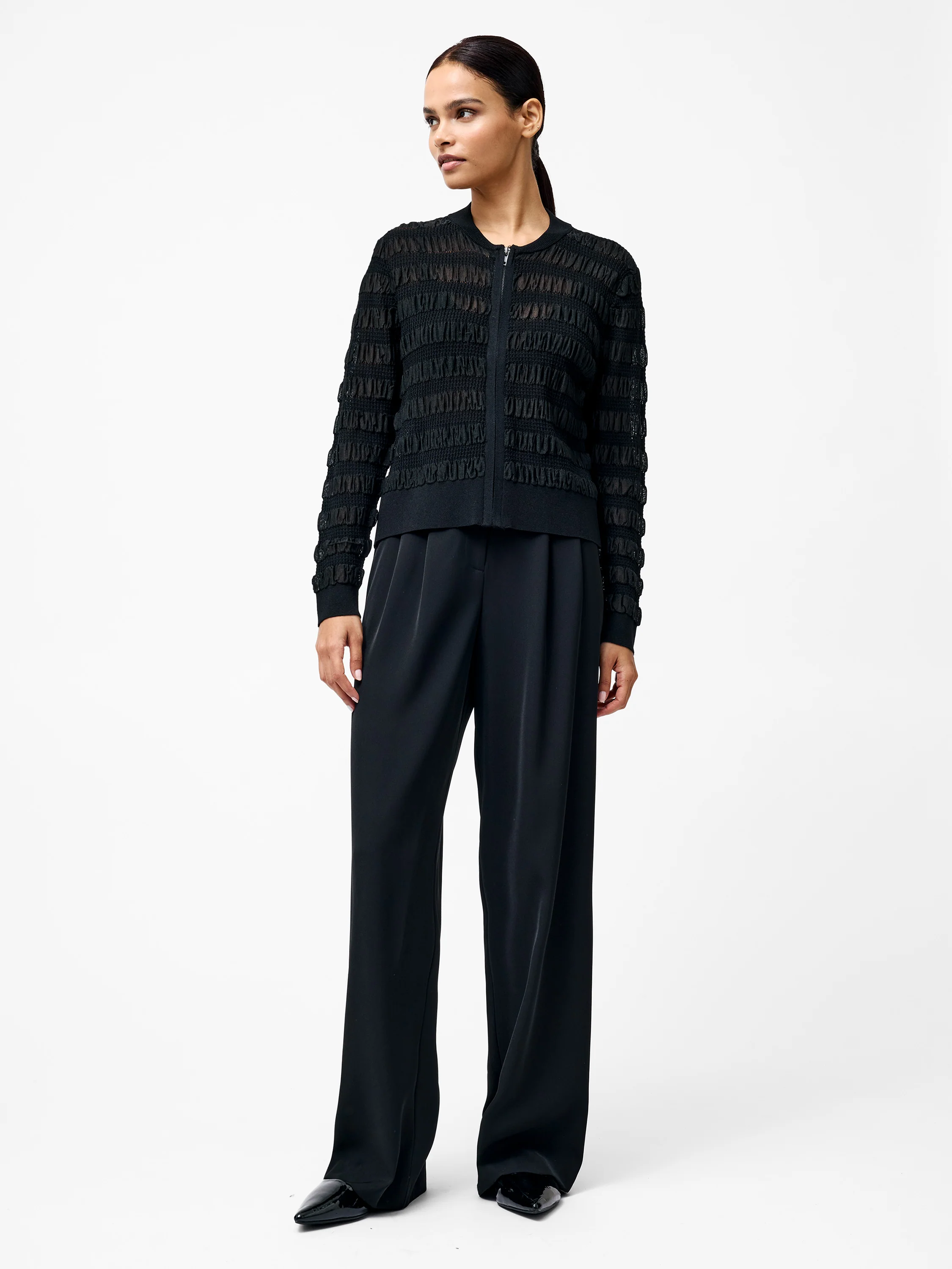 Melba Textured Long Sleeve Cardigan - Image 2