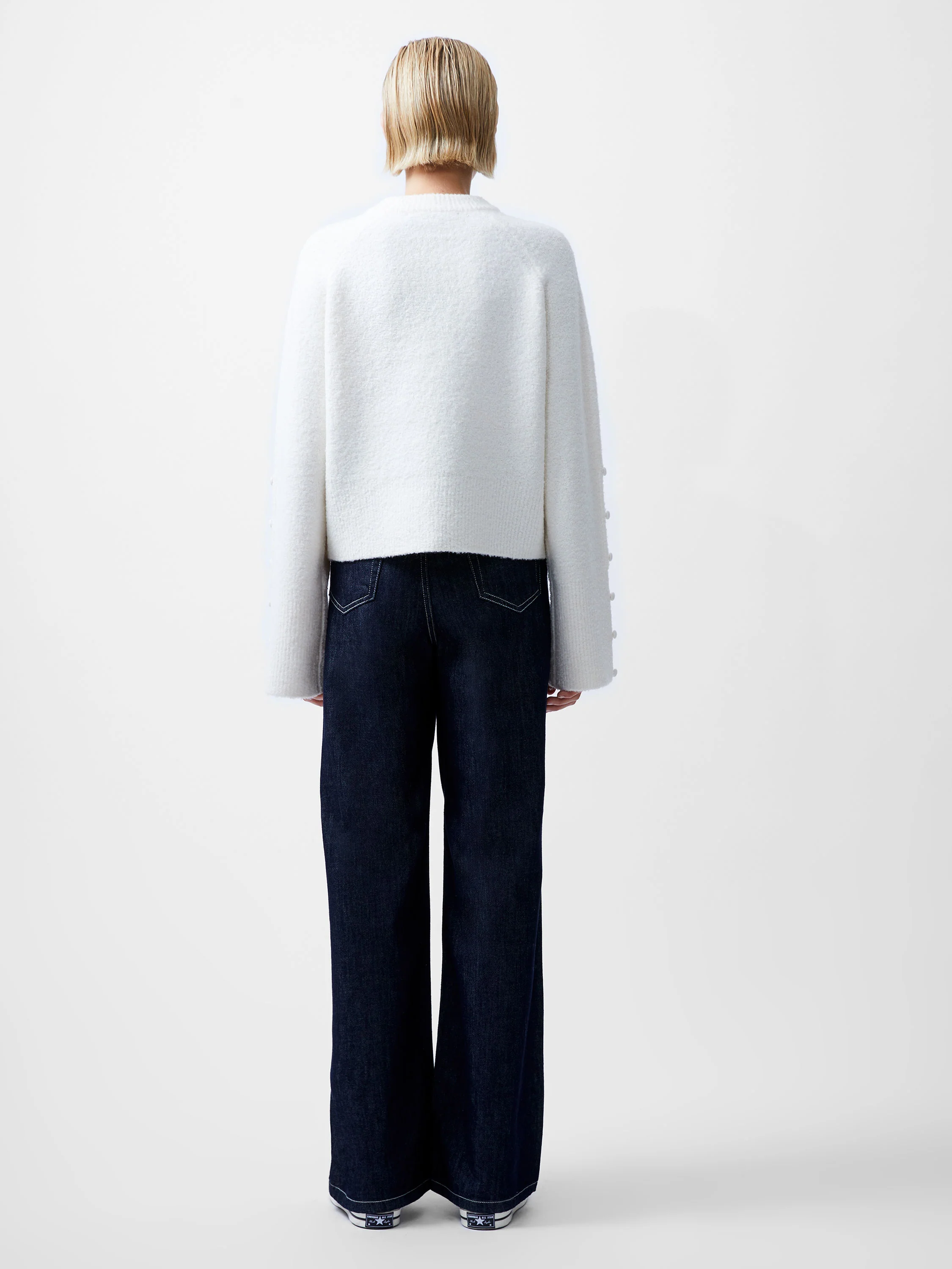 Melissa Boucle Button Detail Sleeve Jumper - Image 5