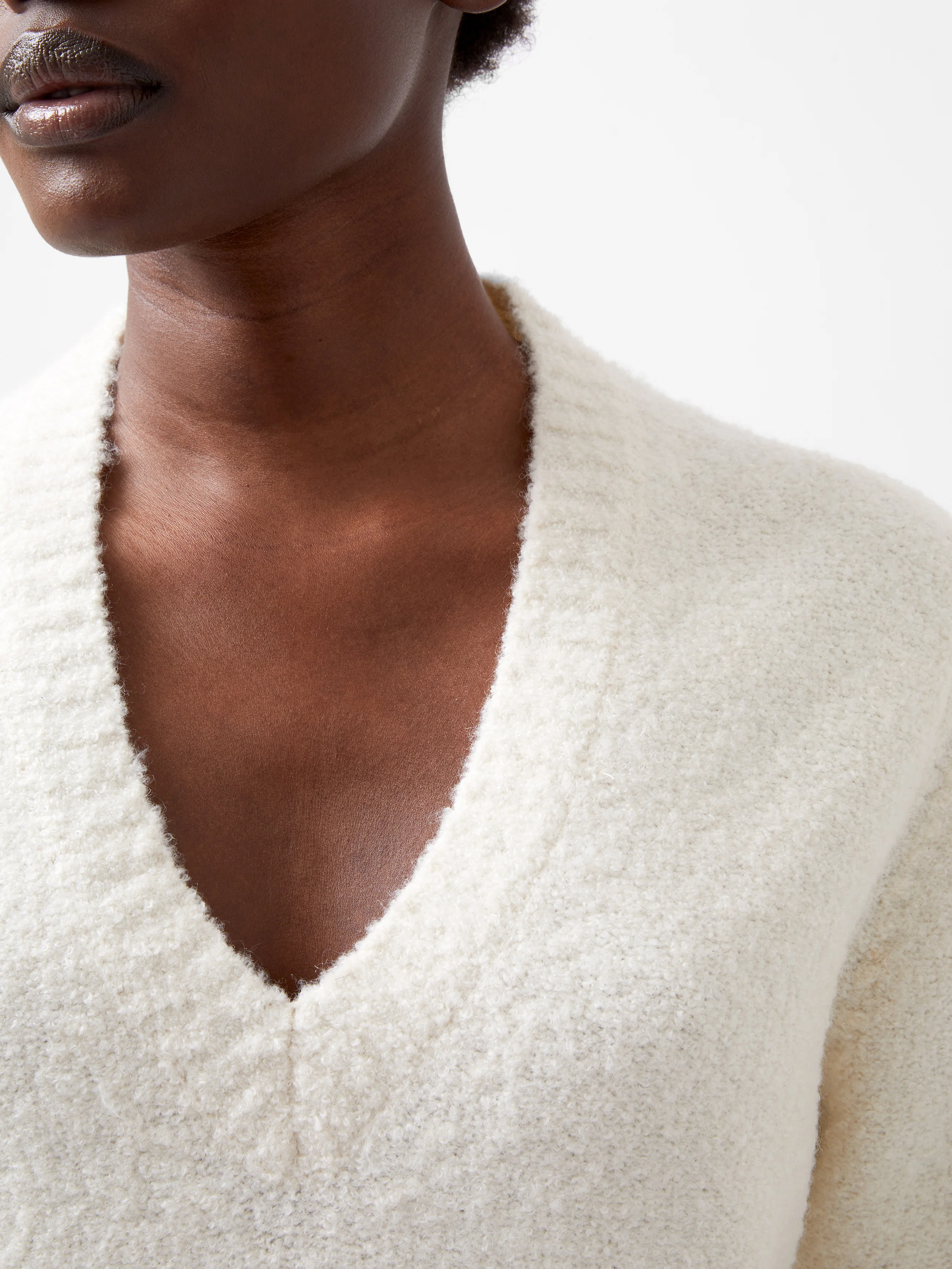 Melissa Boucle V-Neck Jumper - Image 2