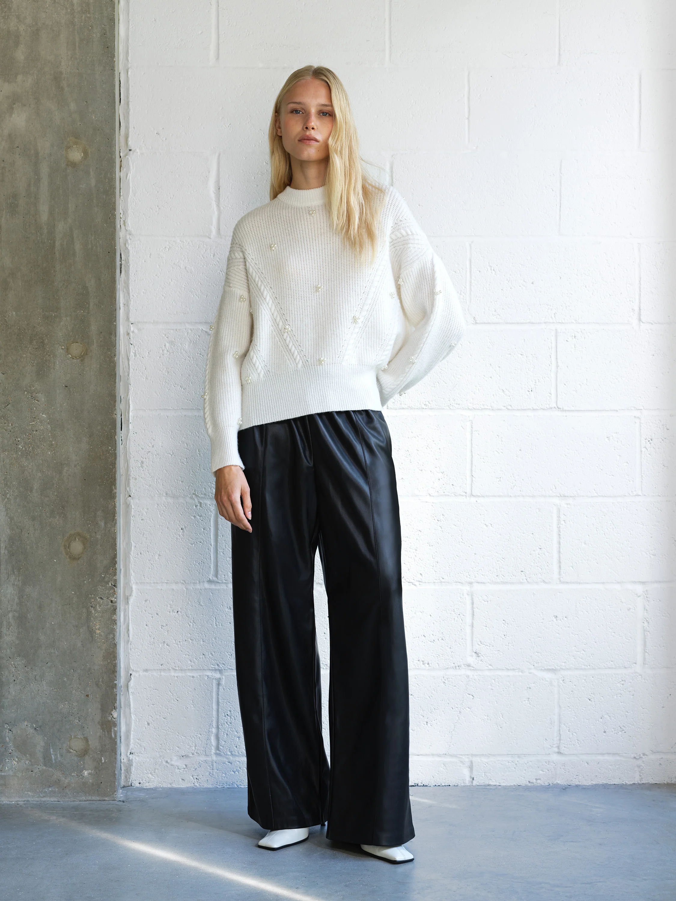 Mersai Pearl Embellished Knit Jumper - Image 2