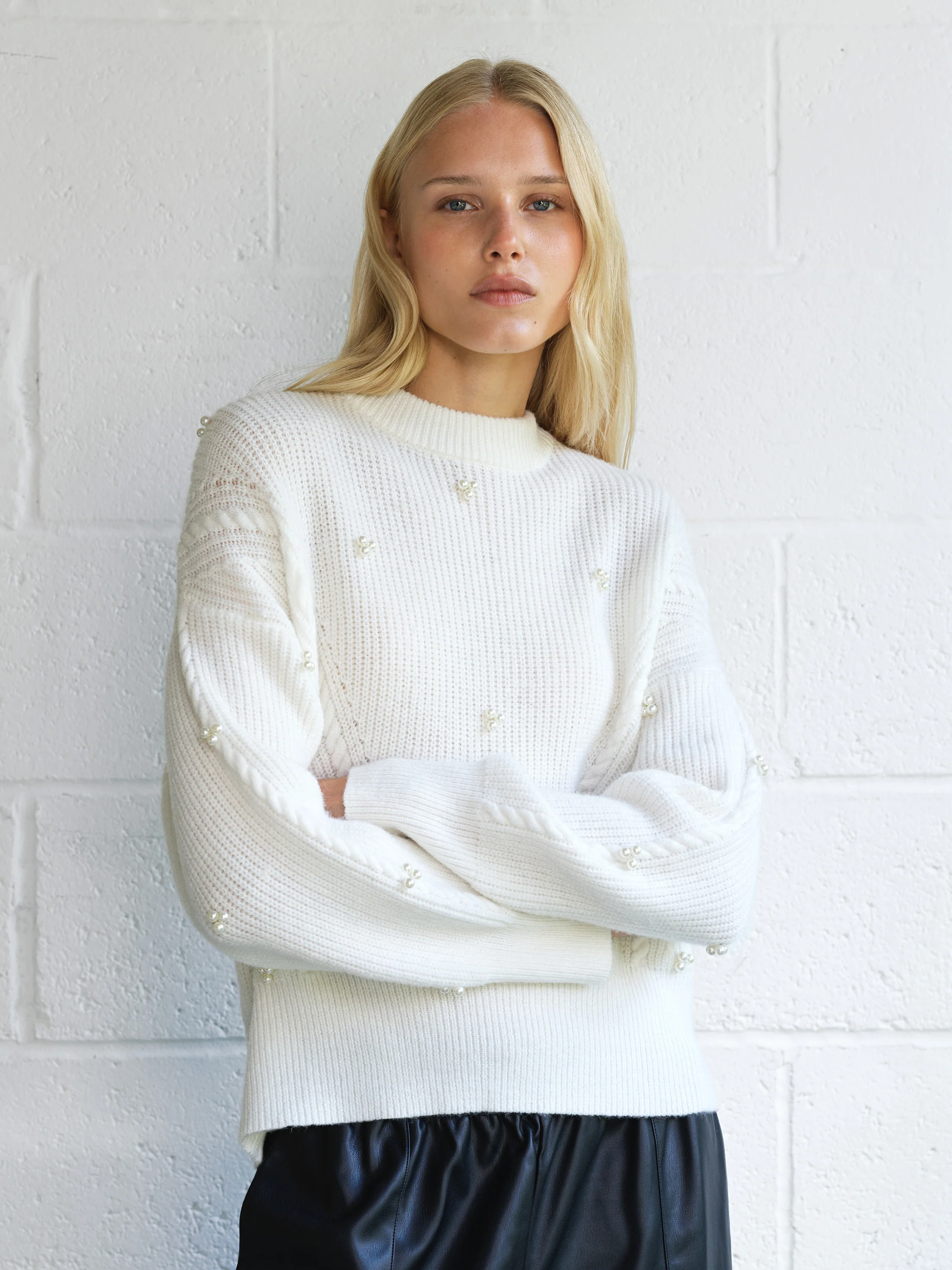 Mersai Pearl Embellished Knit Jumper - Image 4