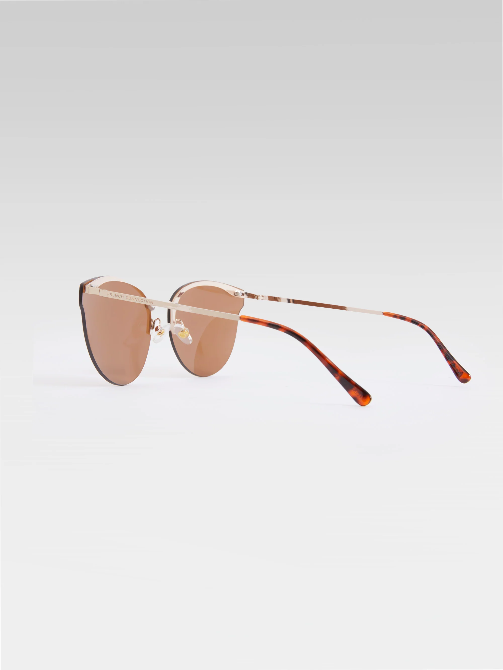 Metal Cat Eye Rimless Sunglasses - Image 5