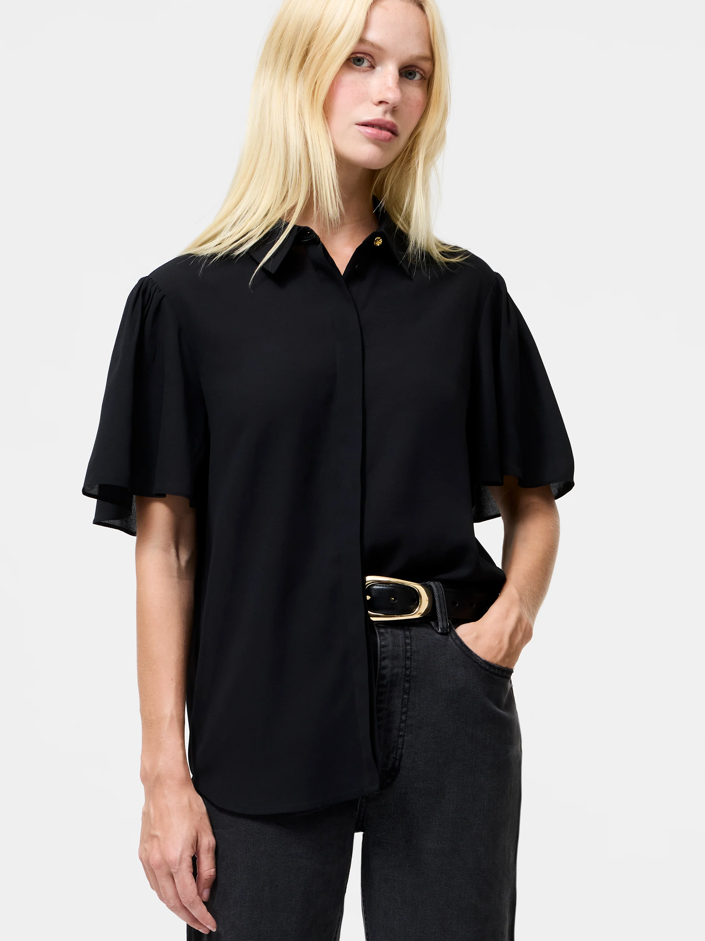Mila Flutter Sleeve Shirt - Image 4