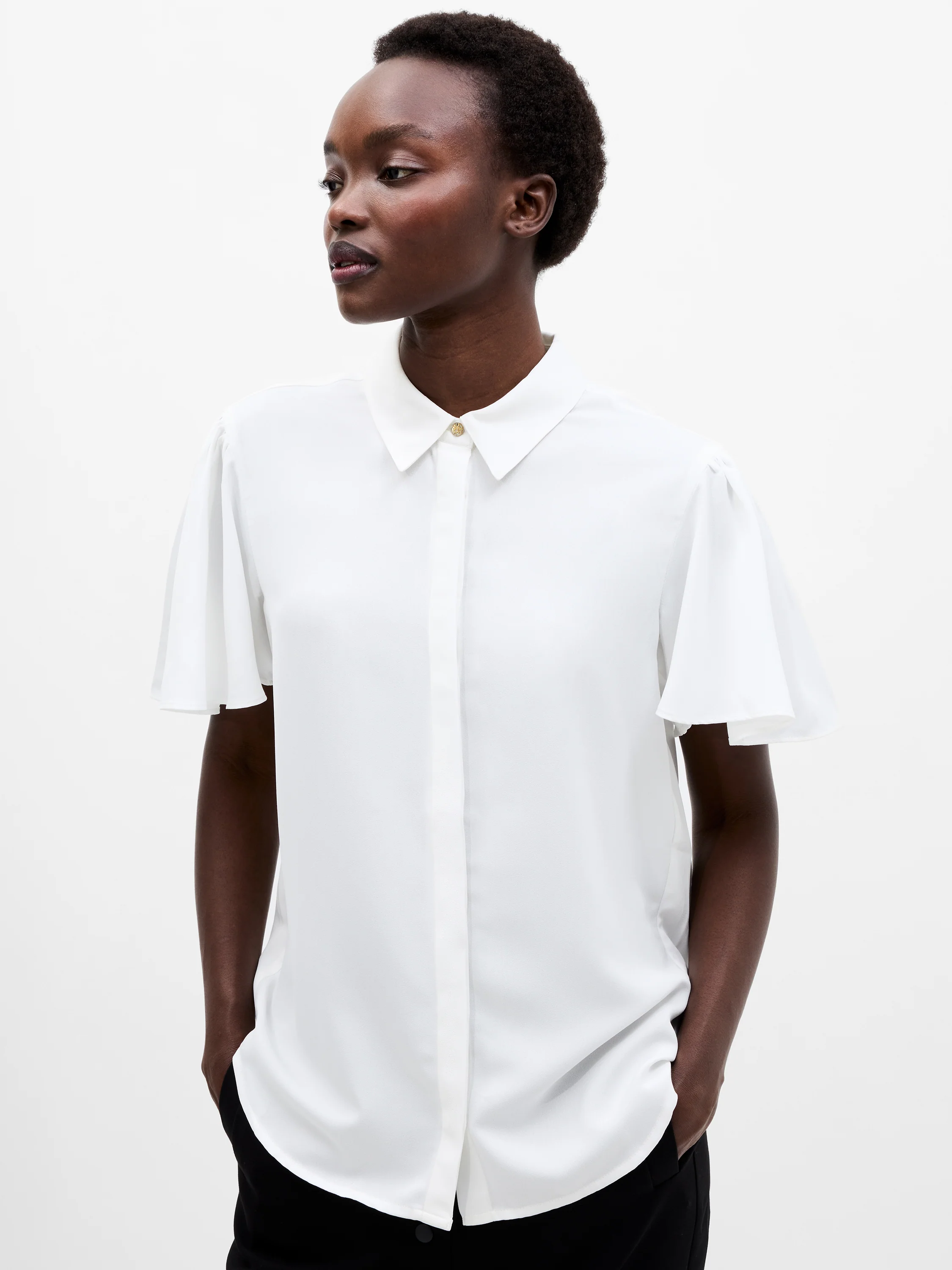 Mila Flutter Sleeve Shirt