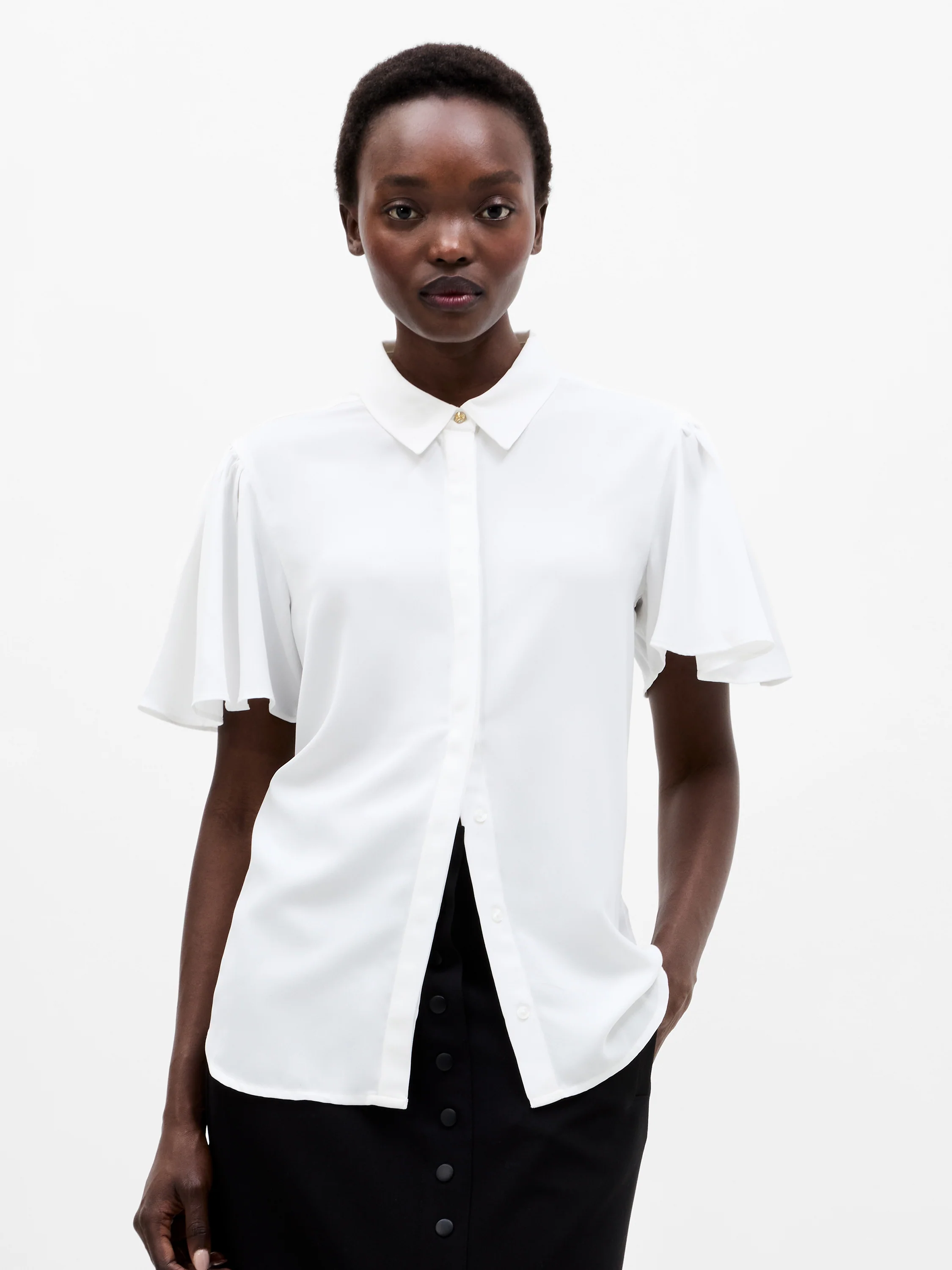 Mila Flutter Sleeve Shirt - Image 4