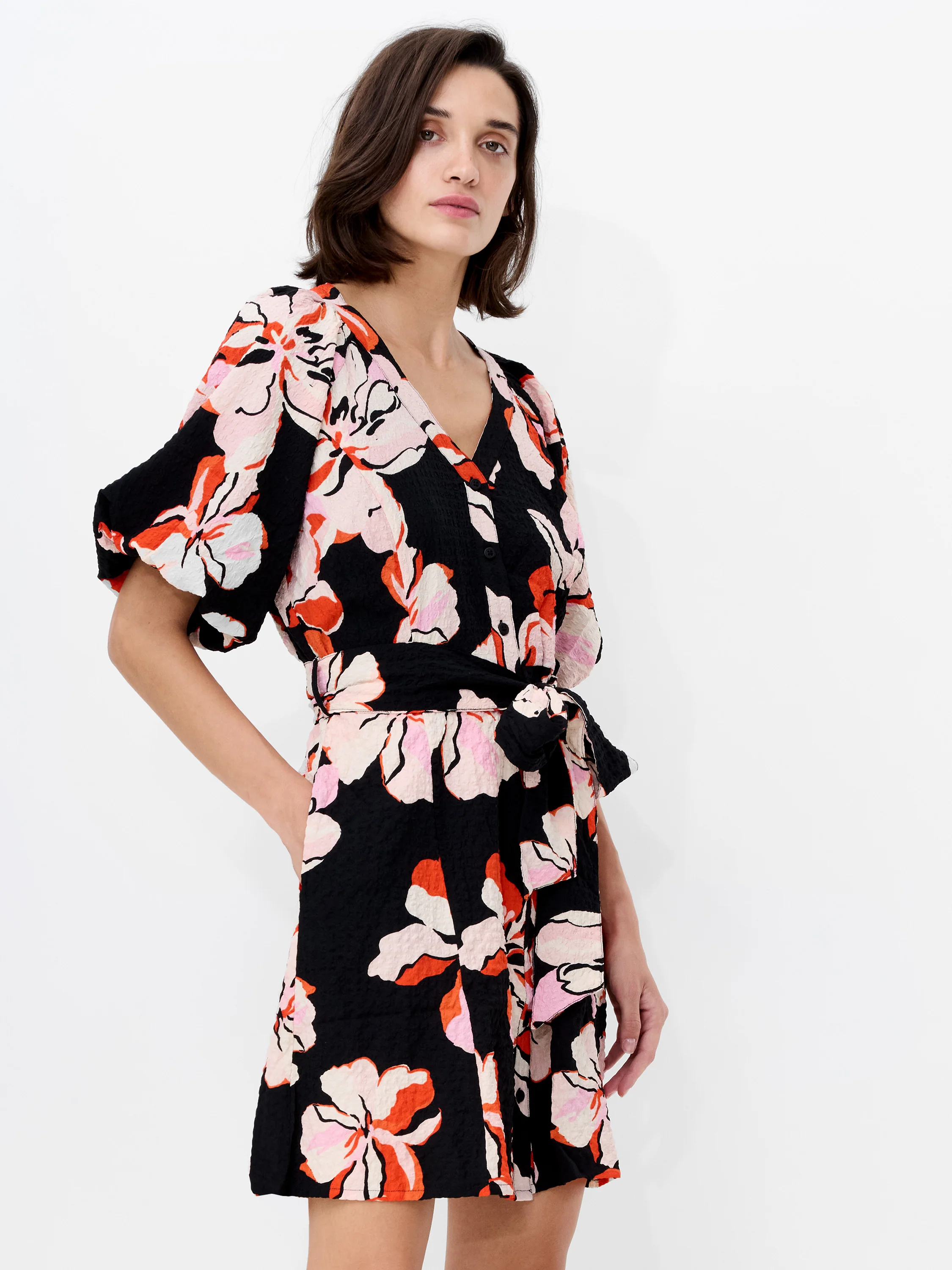 Milani Rhian Puff Sleeve Mini Dress