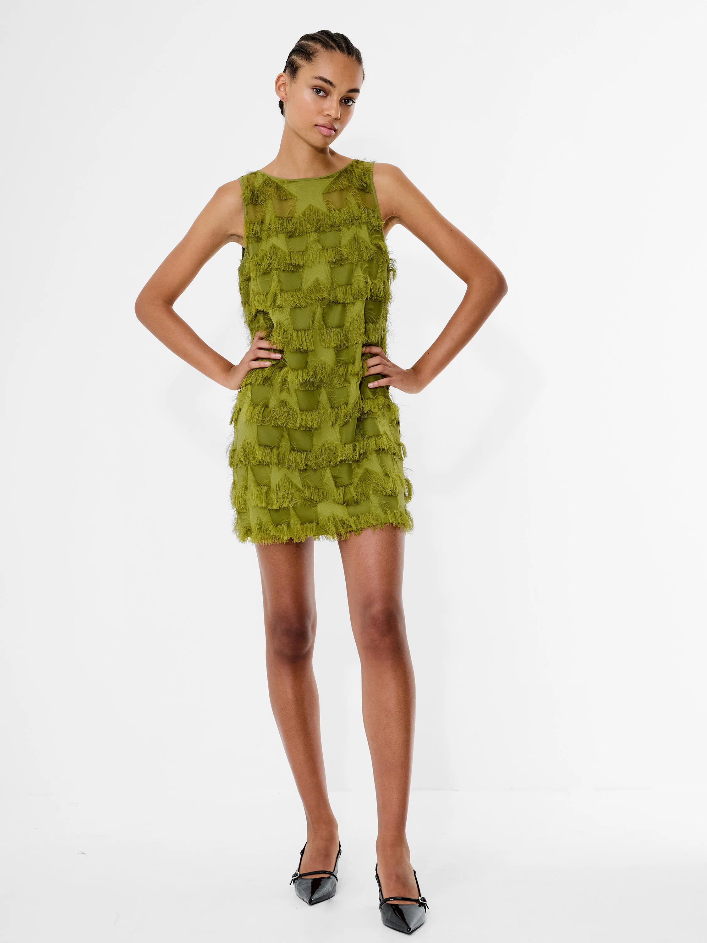 Miley Chiffon Star Fringe Mini Dress - Image 2
