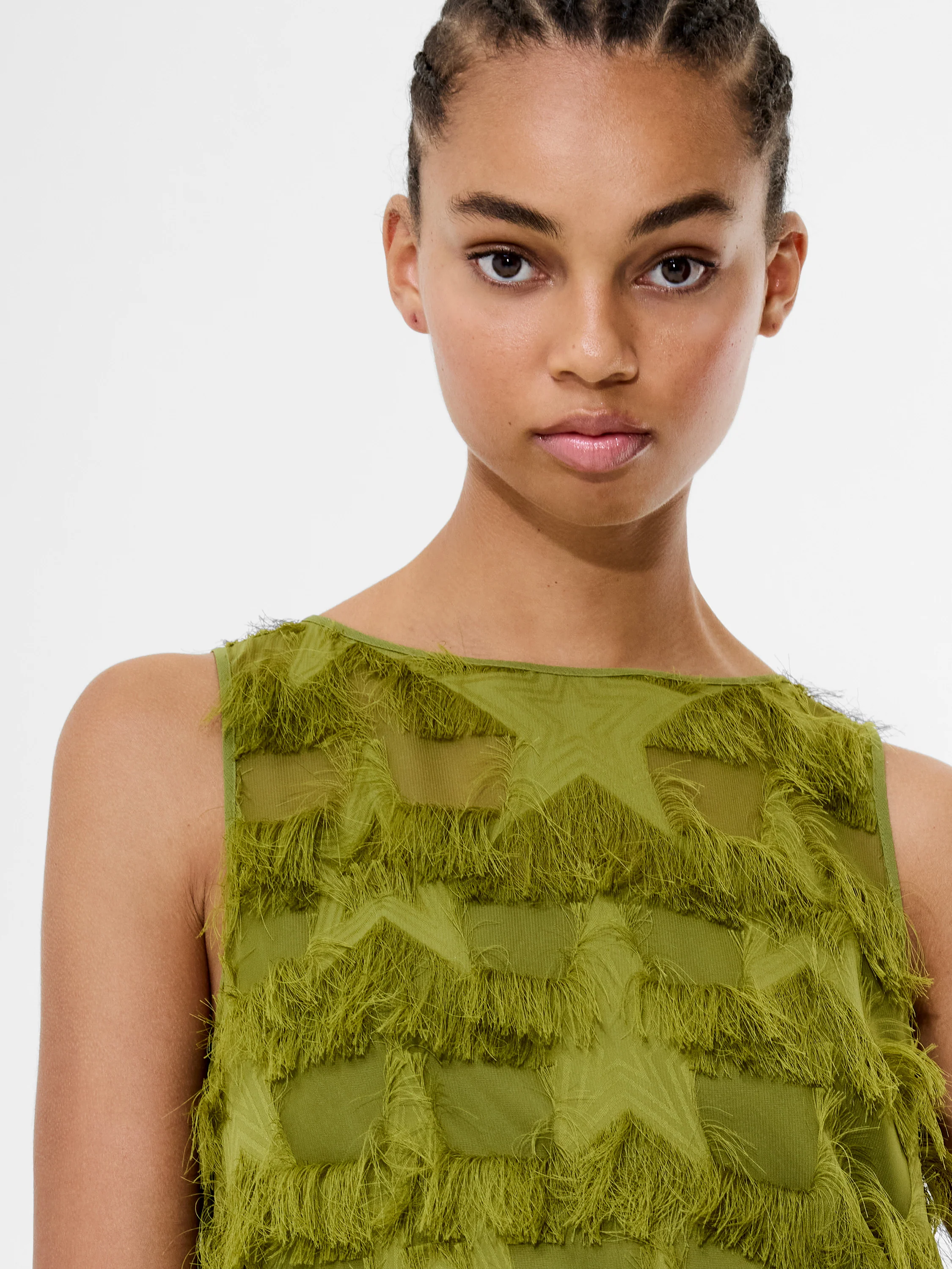 Miley Chiffon Star Fringe Mini Dress - Image 3