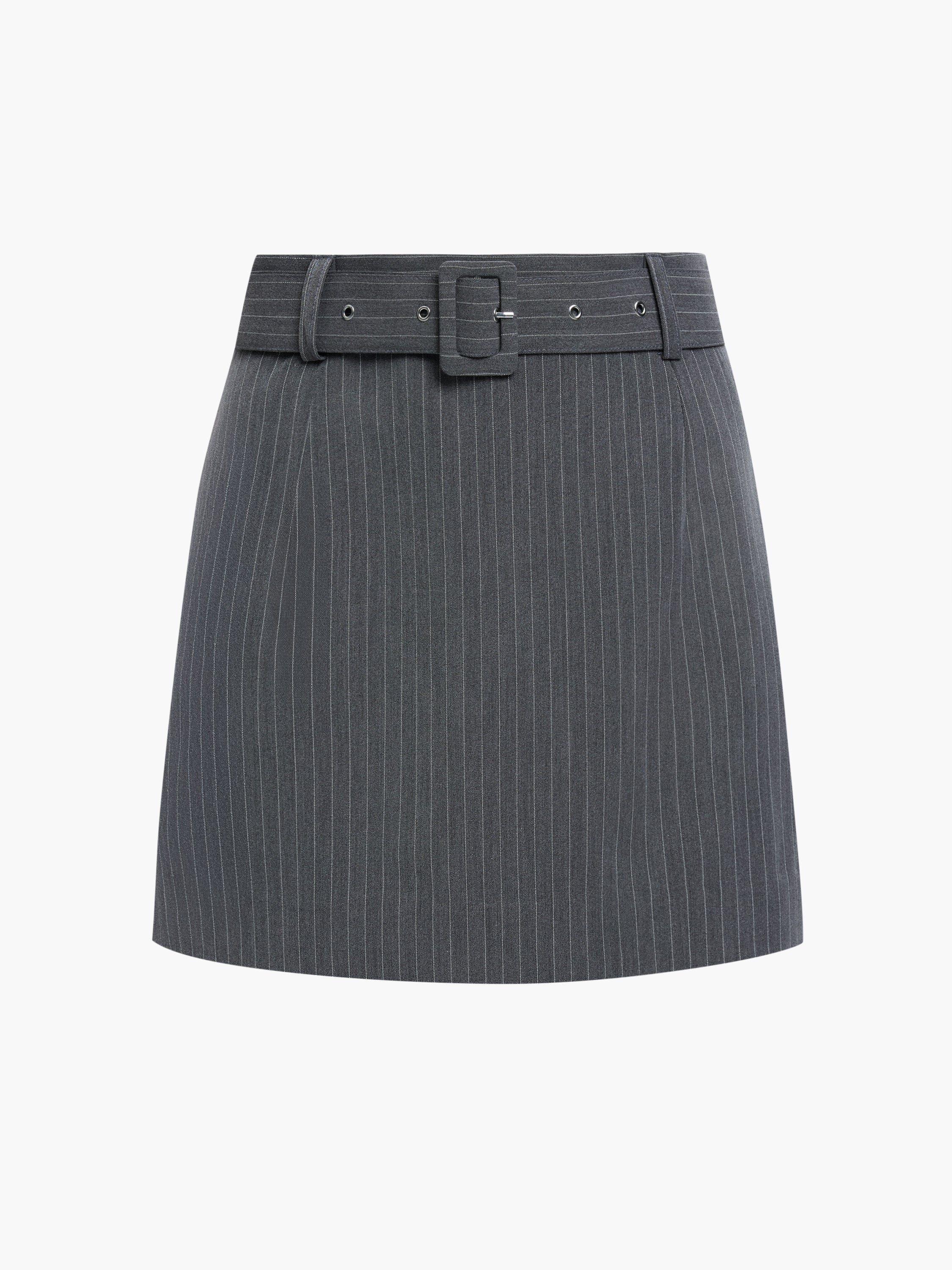 Minka Pinstripe Tailored Belted Mini Skirt - Image 6