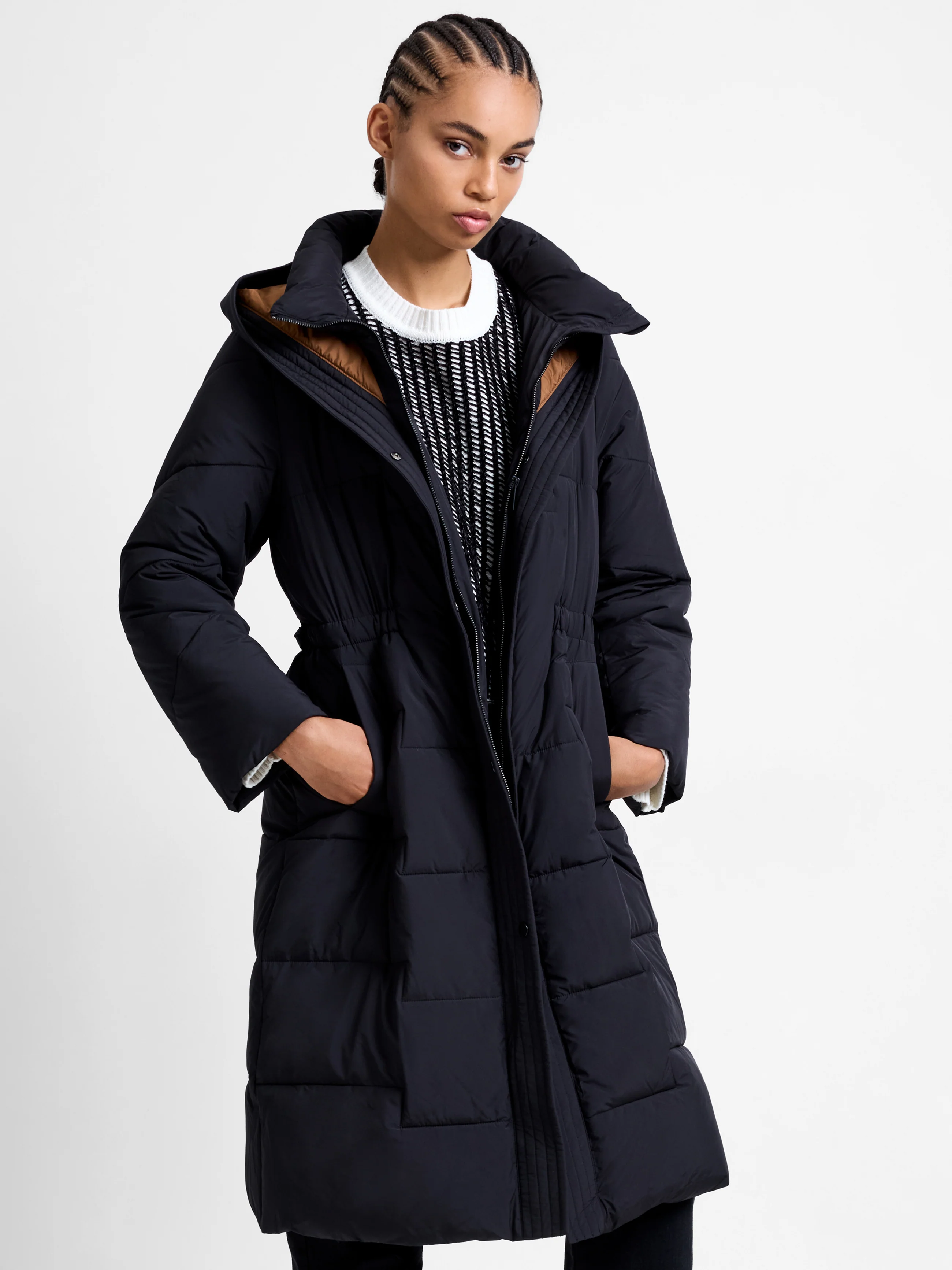 Minnie Belted Long Sleeve Hooded Coat - Image 2