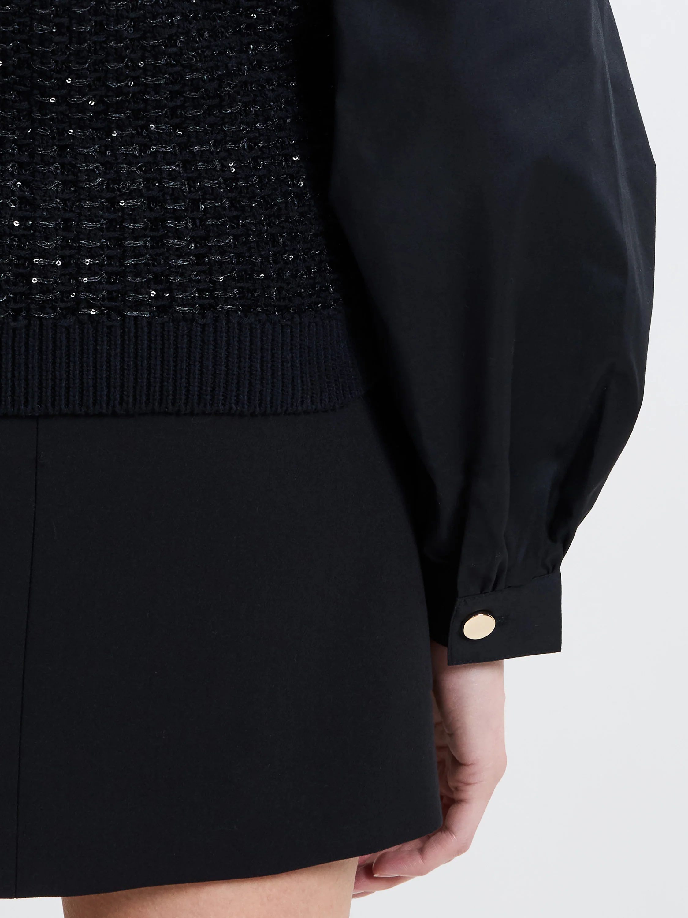 Mix Media Sequin Long Sleeve Jumper - Image 3