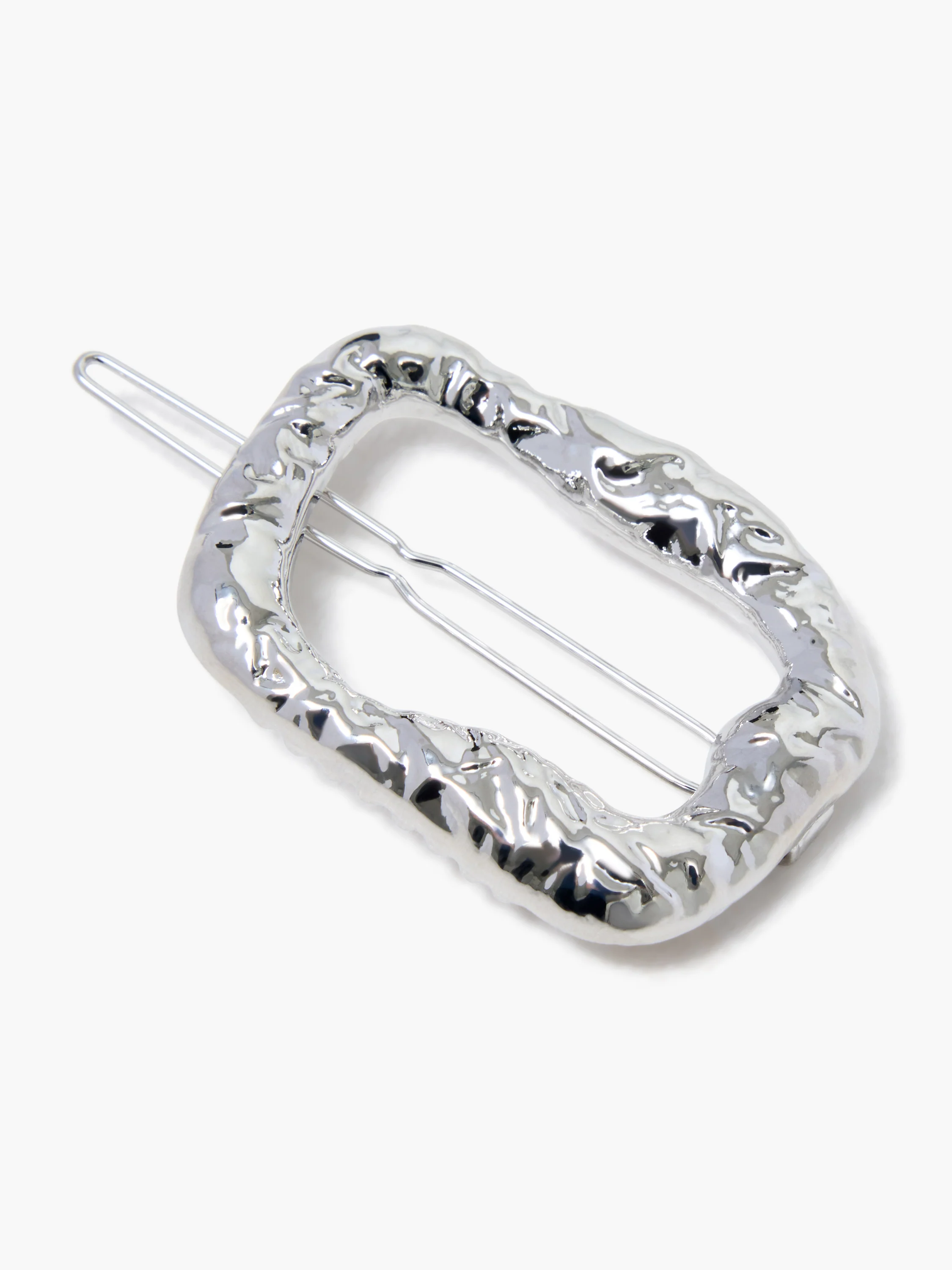 Molten Metal Square Barrette Hair Clip - Image 2