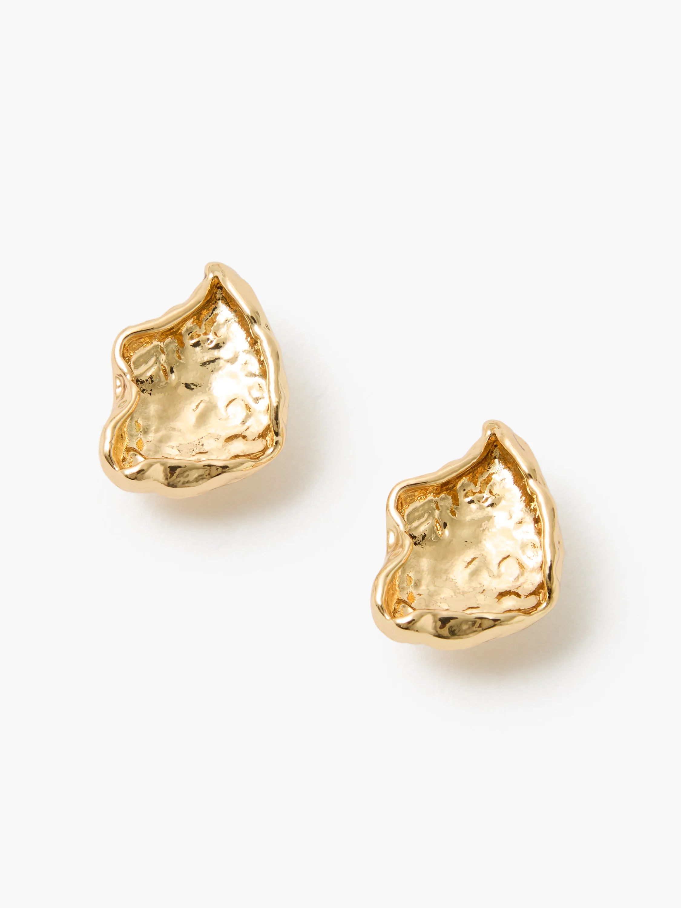 Molten Mini Square Stud Earrings - Image 3
