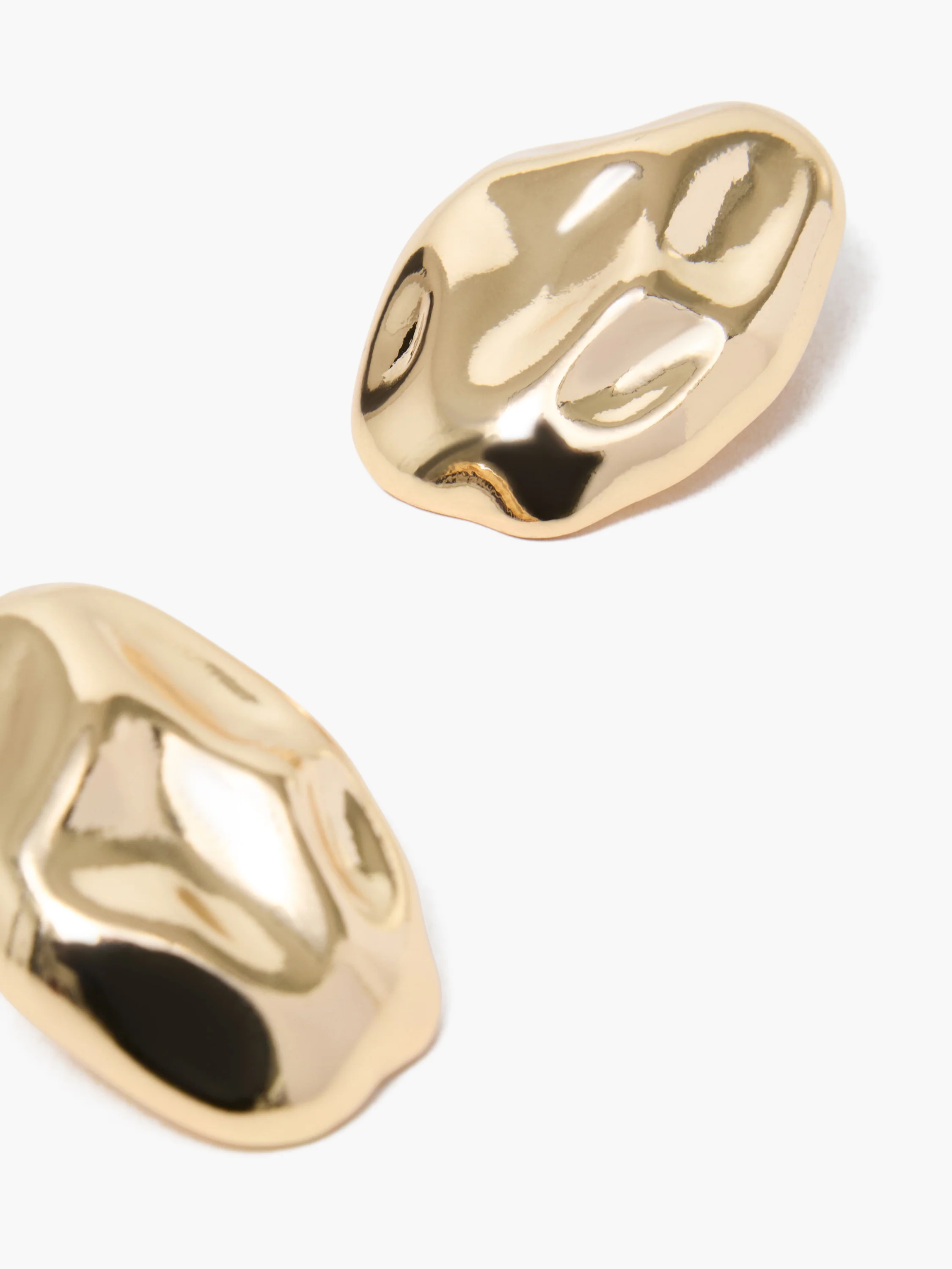 Molten Pebble Stud Earrings - Image 2
