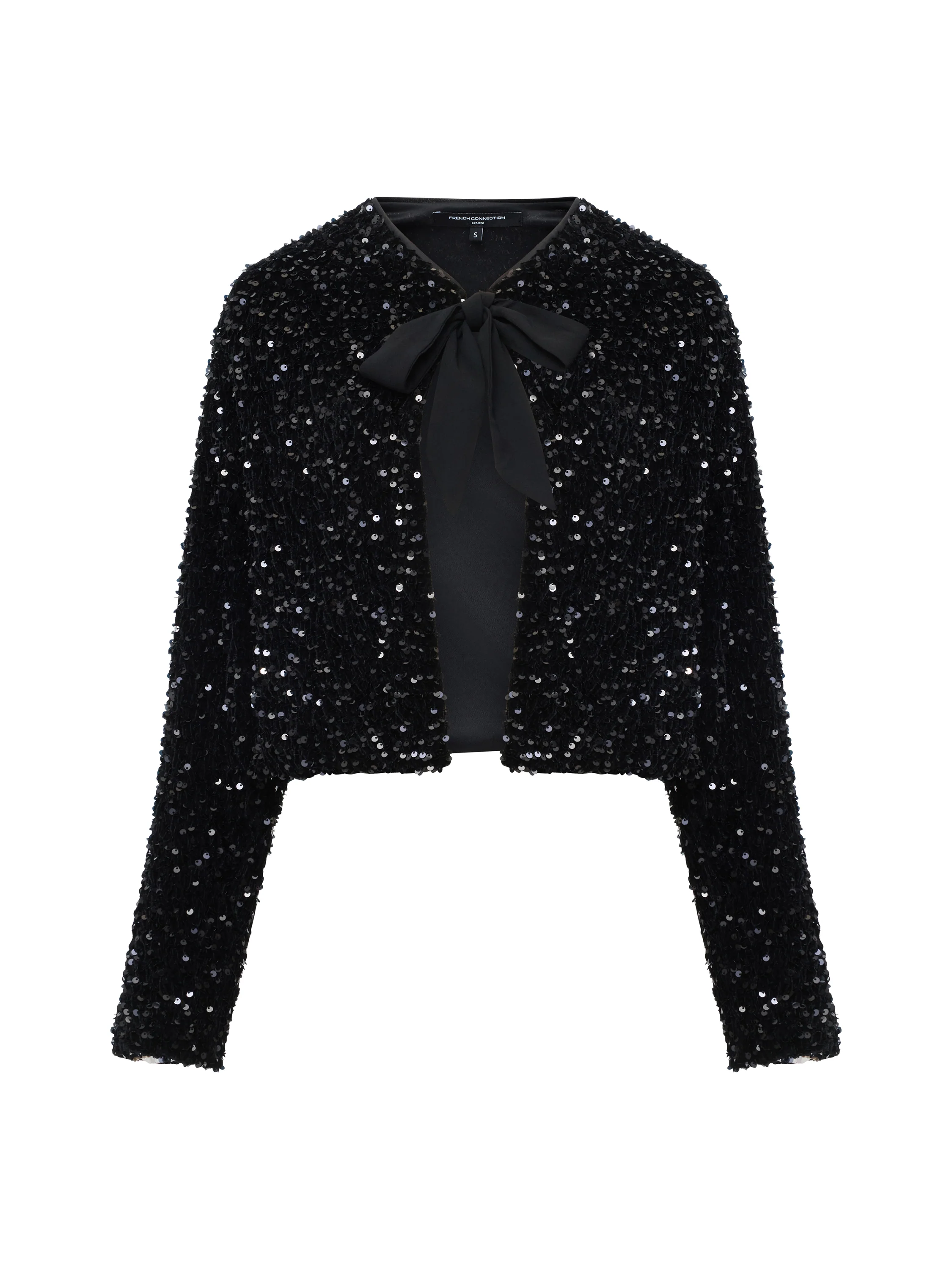 Monet Sequin Bow Tie Cardigan - Image 6