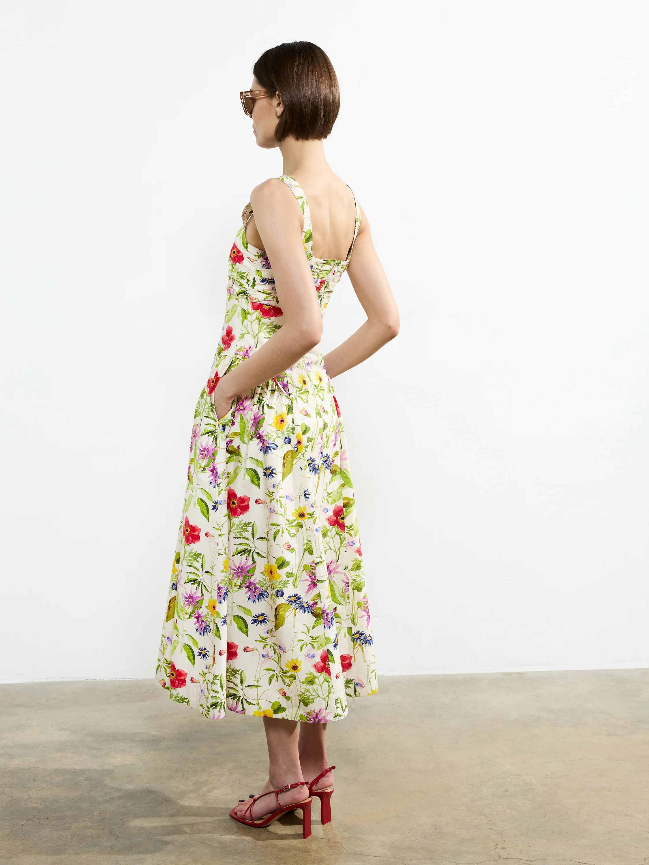 Monica Barletta Poplin Midi Dress - Image 6