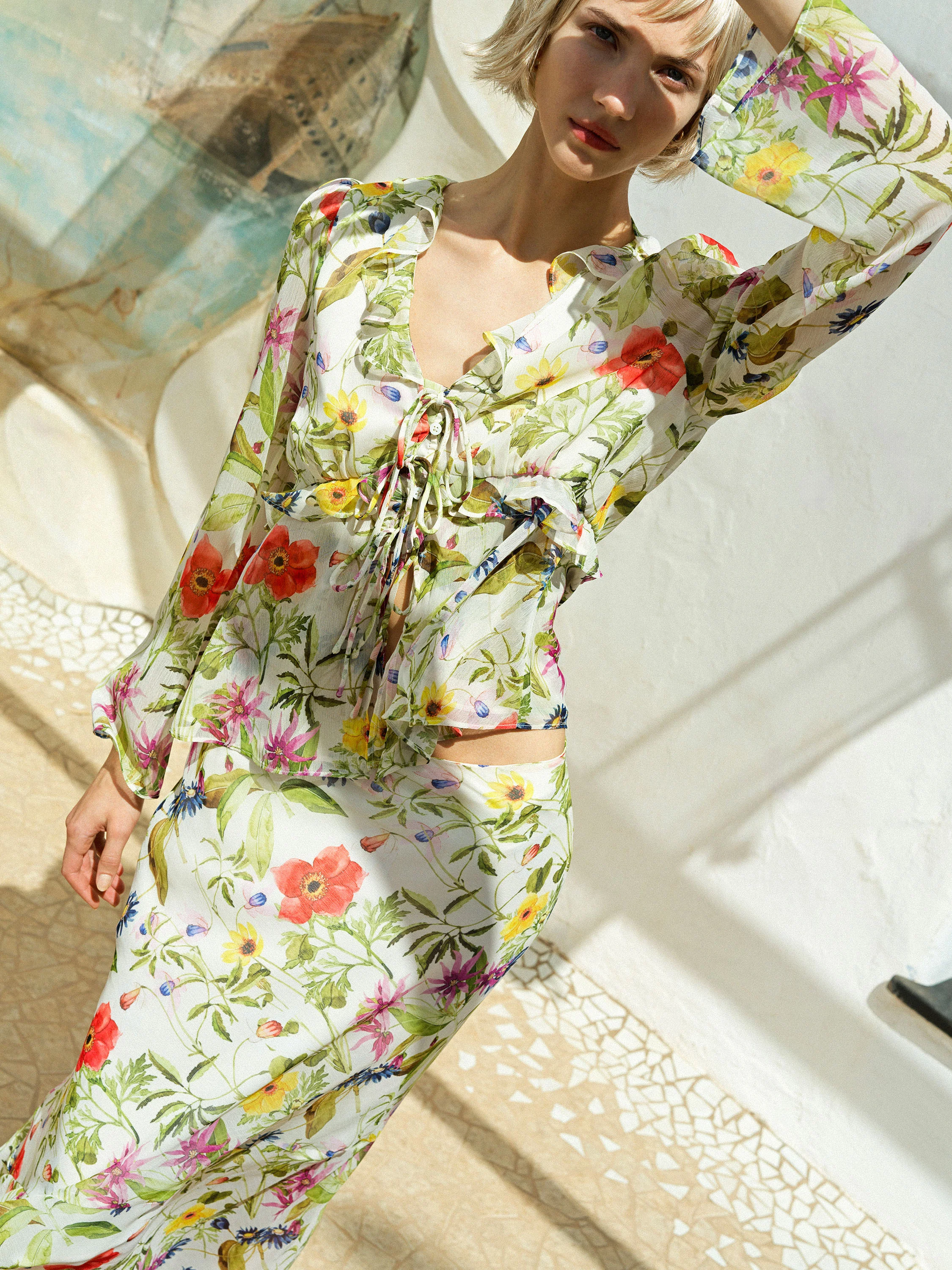Monica Hallie Crinkle Blouse