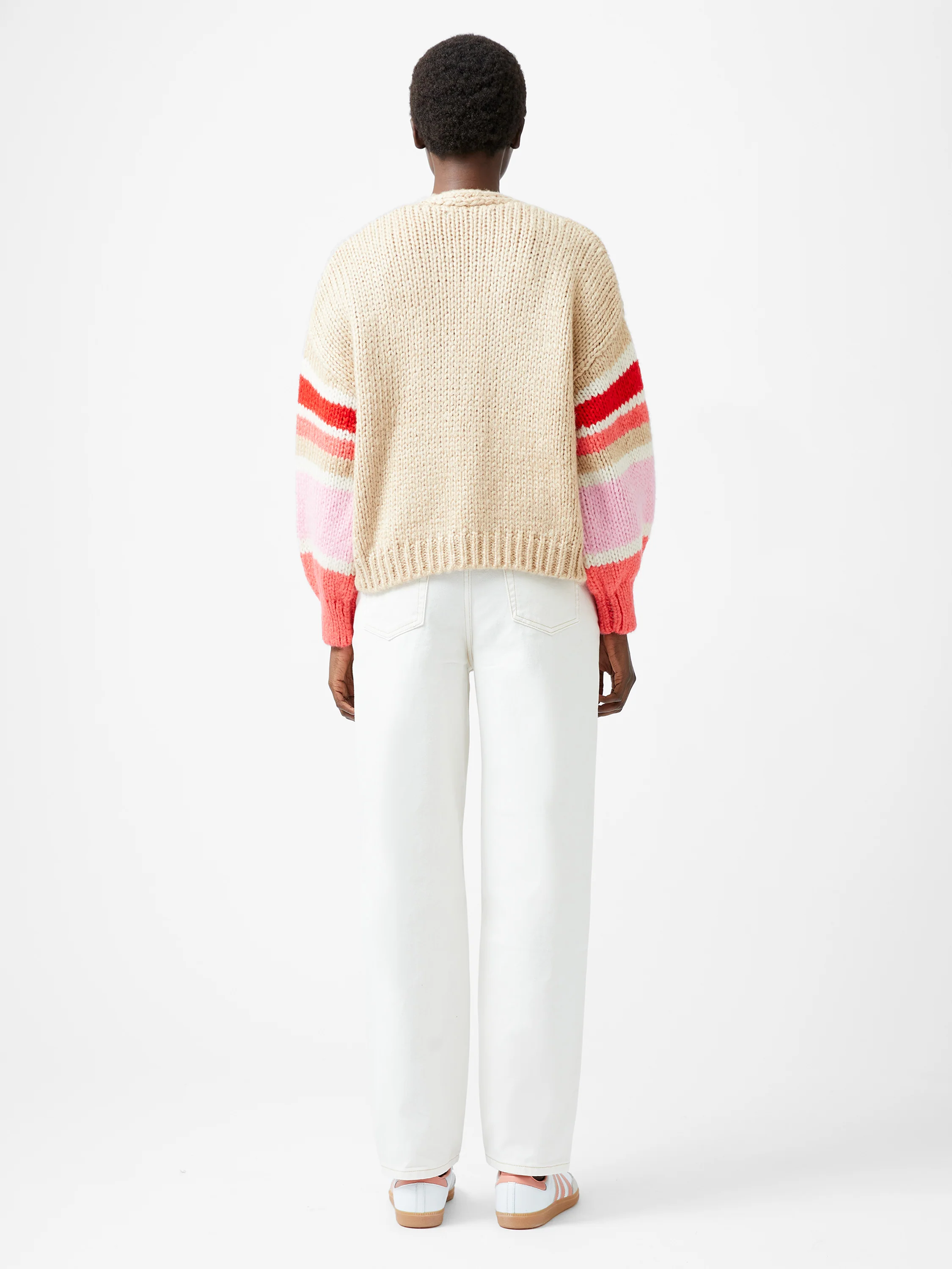Monroe Stripe Long Sleeve V Neck Cardigan - Image 7