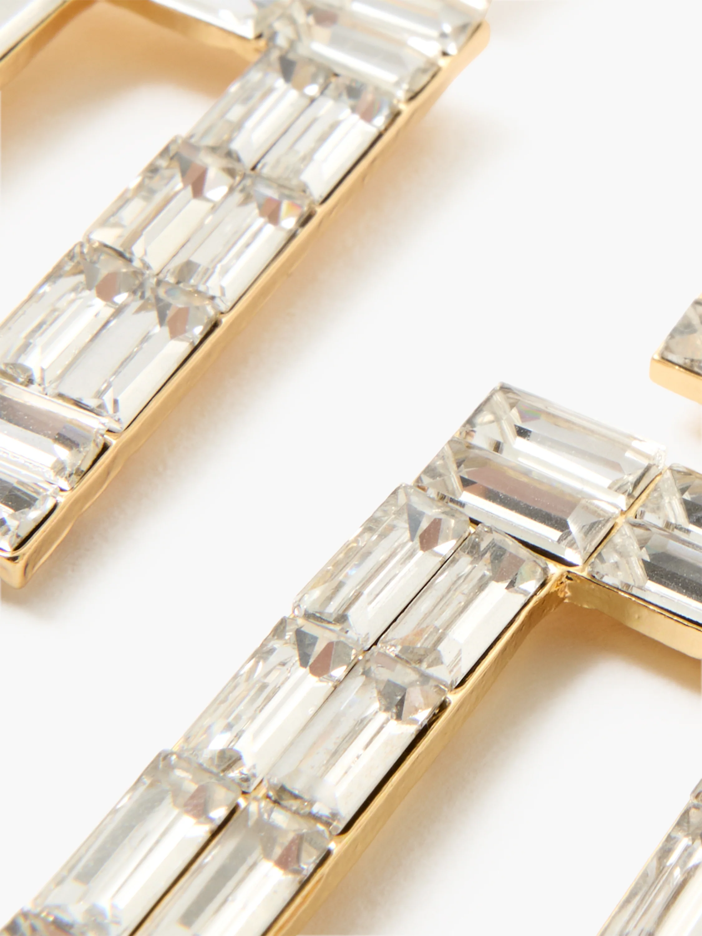 Mosaic Crystal Square Drop Earrings - Image 2