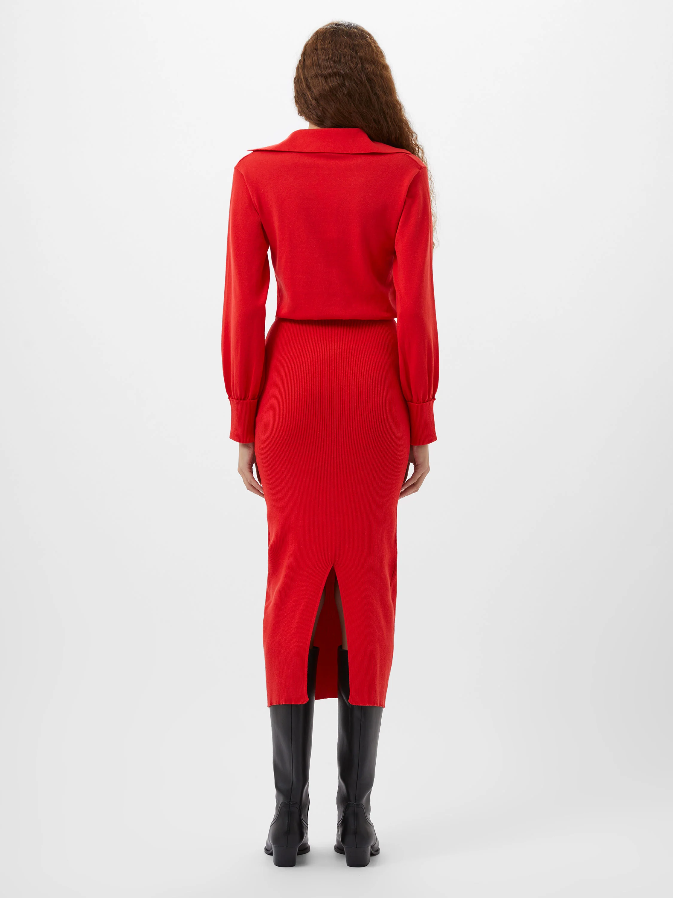 Mozza Collared Knit Midi Dress - Image 5