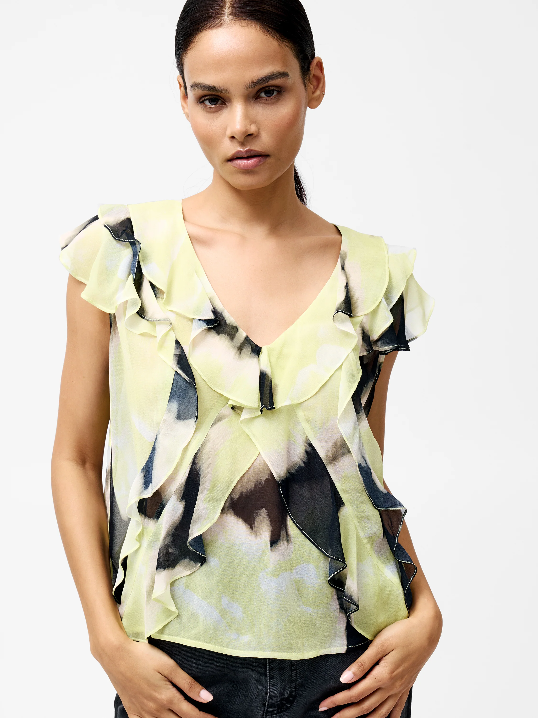Natalie Eminia Chiffon Ruffle Top - Image 2
