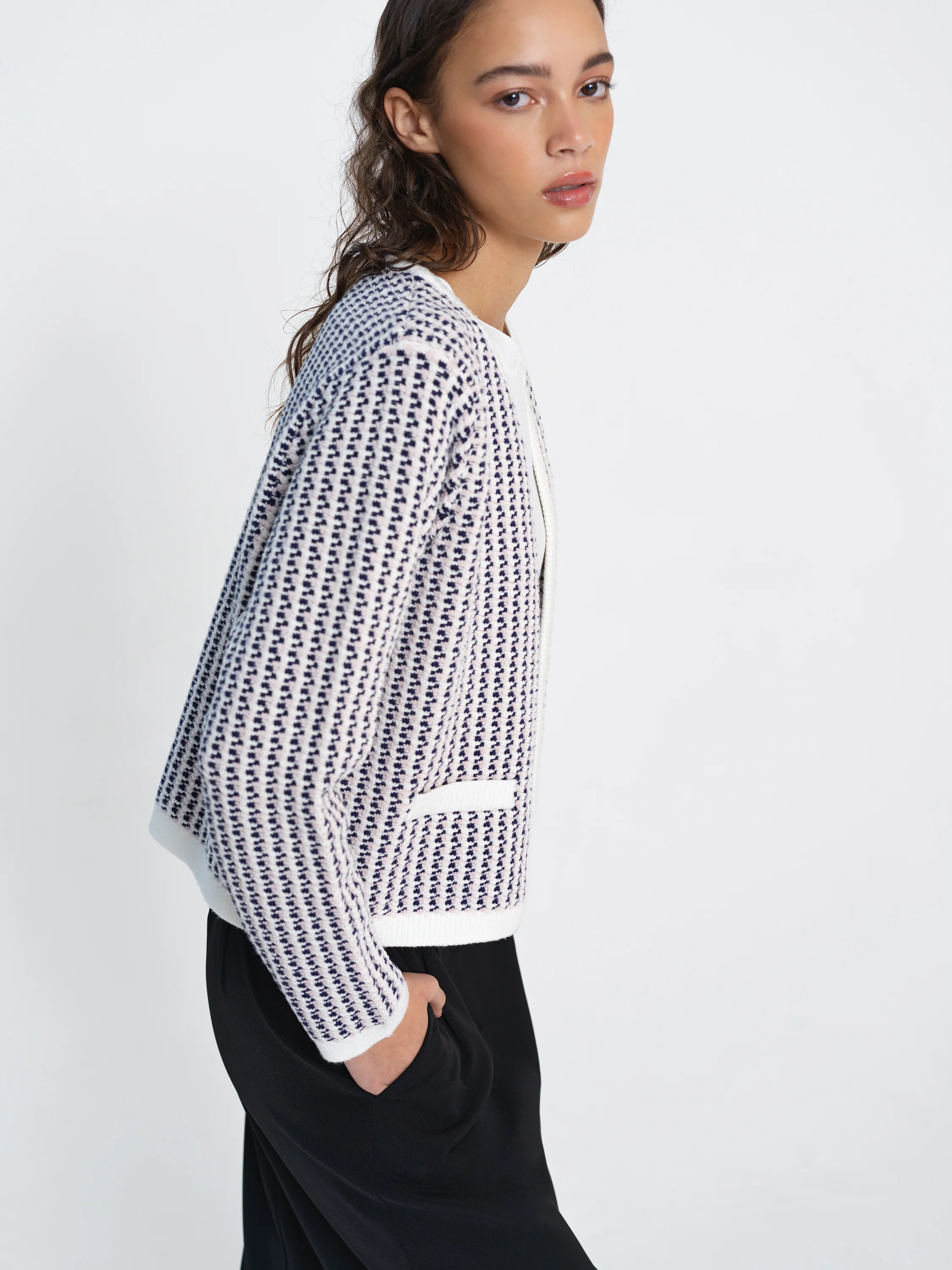 Noar Textured Knit Cardigan - Image 3