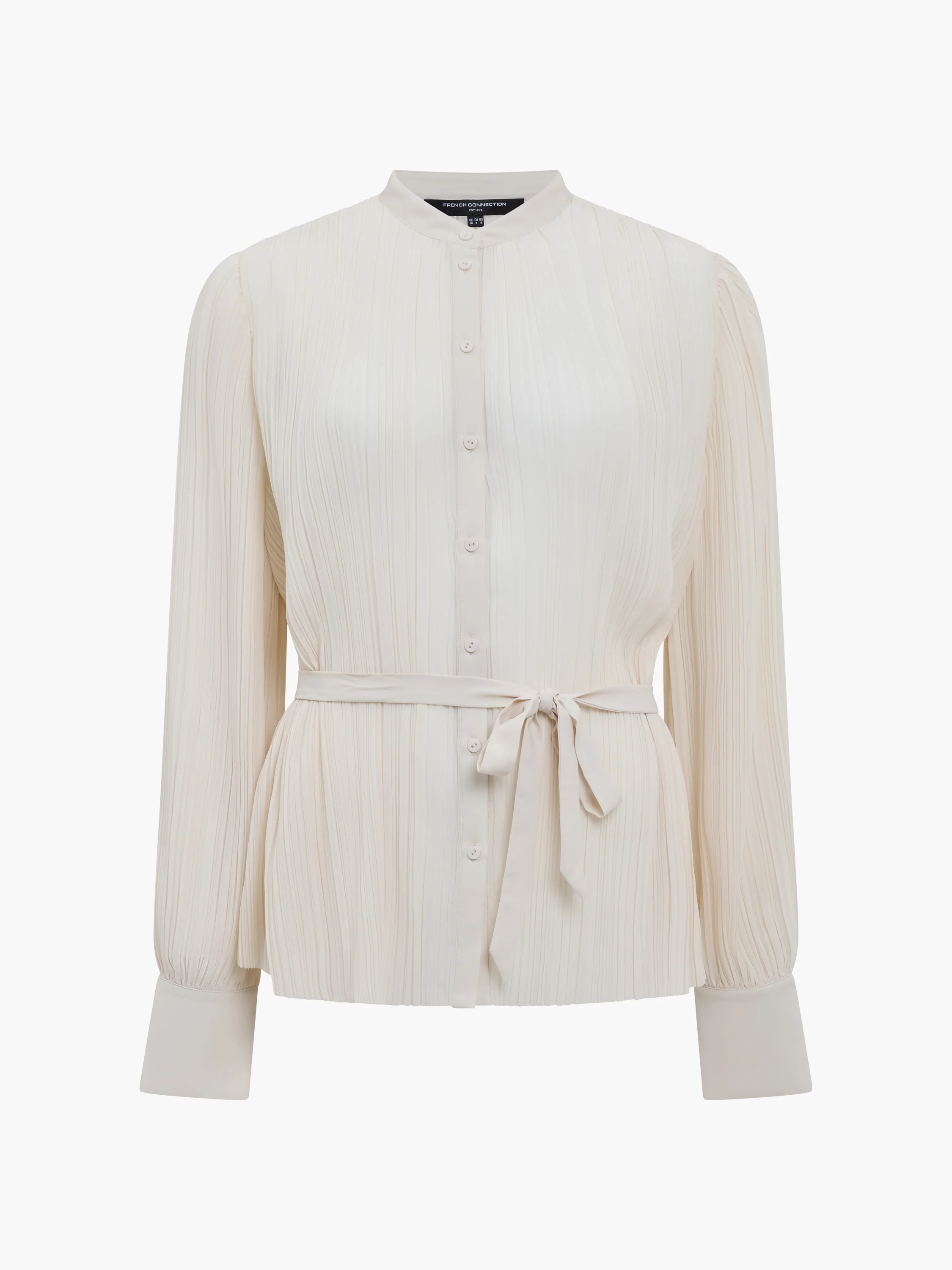 Noelle Plisse Military Tie Up Blouse - Image 6