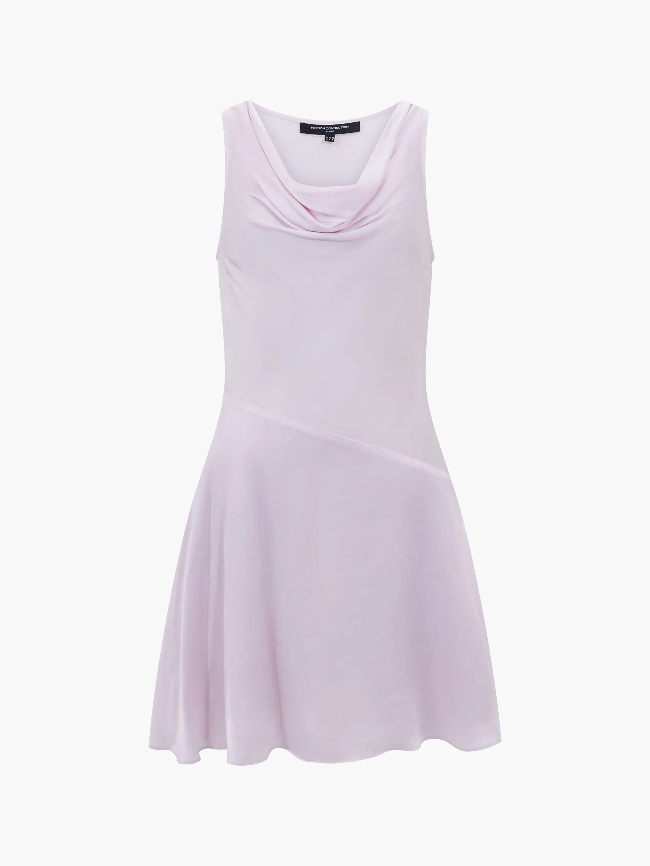 Oona Satin Asymmetrical Mini Dress - Image 7