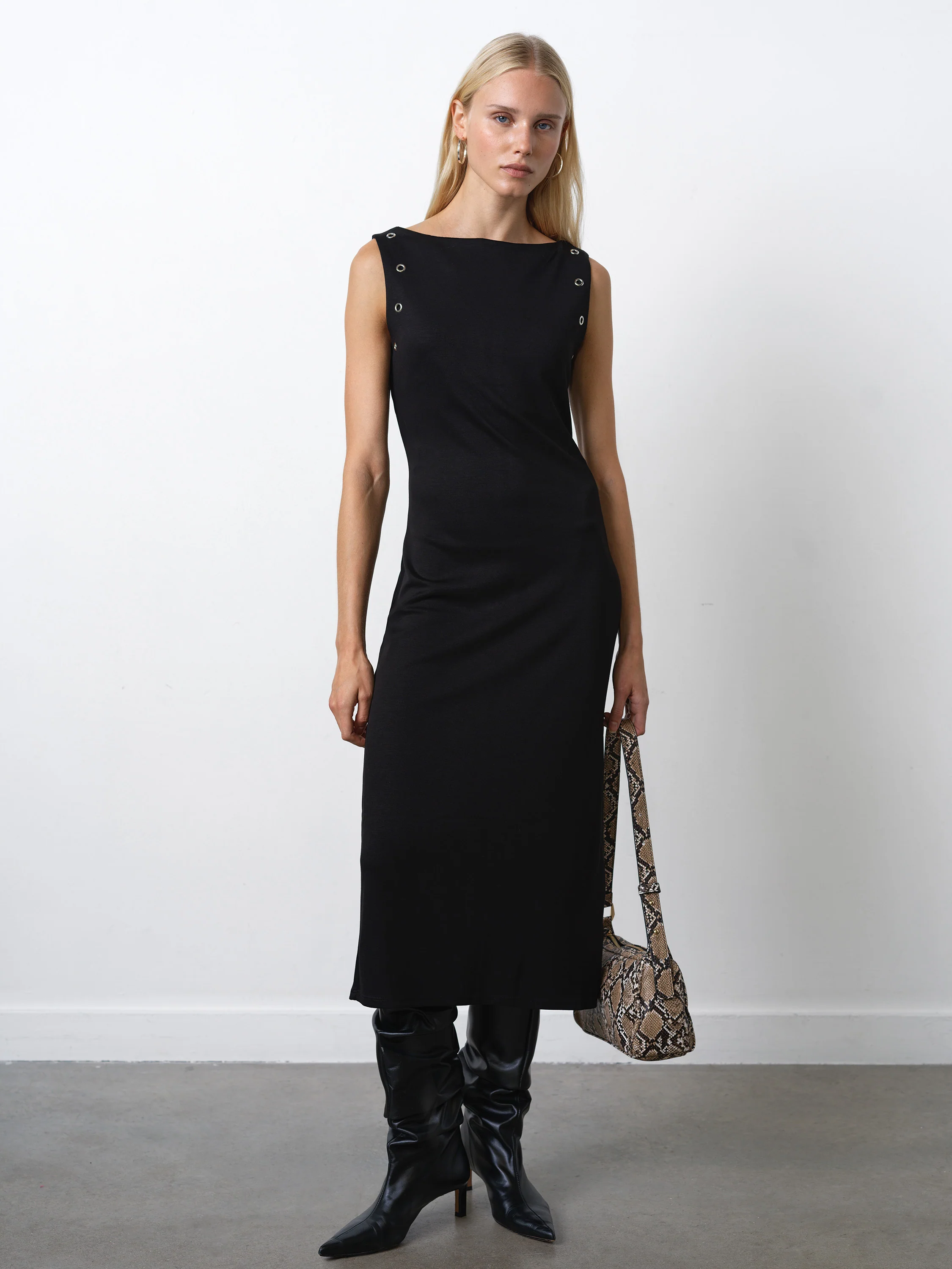 Orla Jersey Eyelet Midi Dress - Image 3