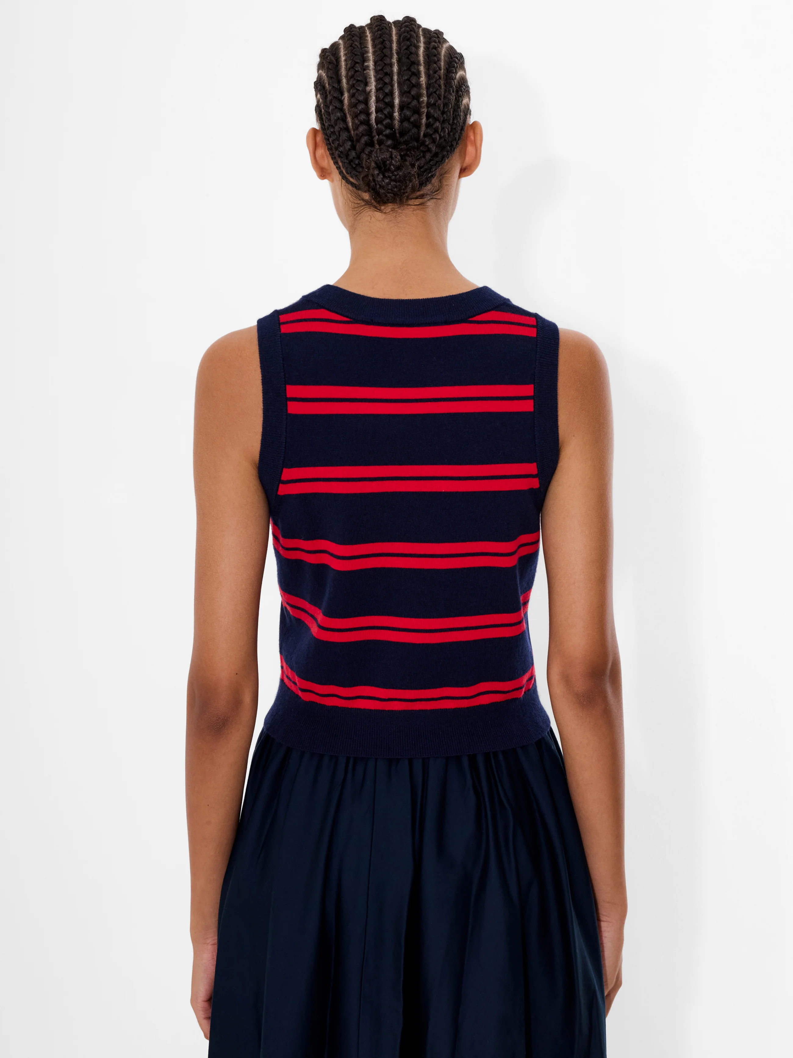 Padma Fine Knit Striped Vest - Image 4