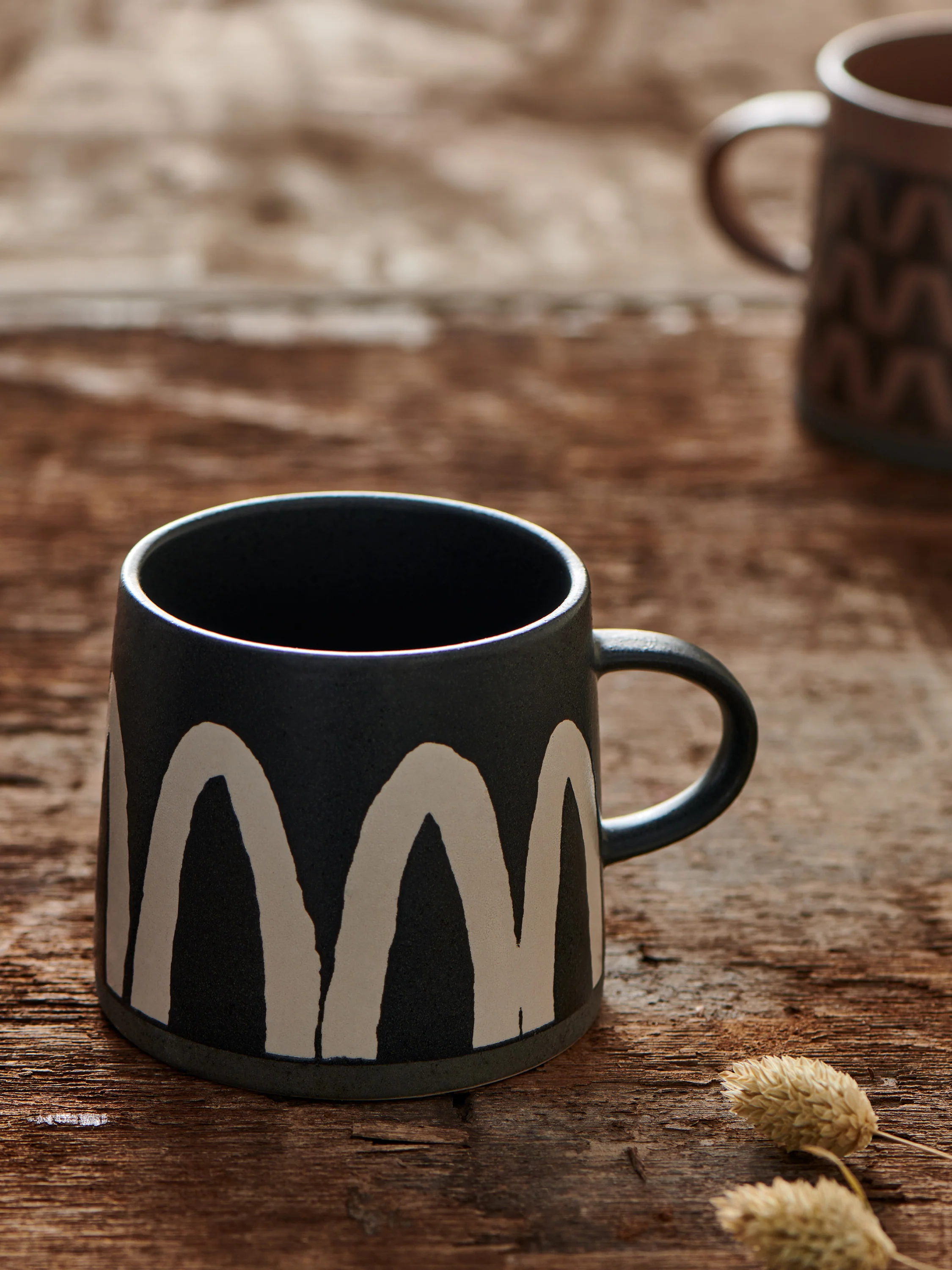 Paint Brushstroke Pattern Stoneware Mug - Image 2