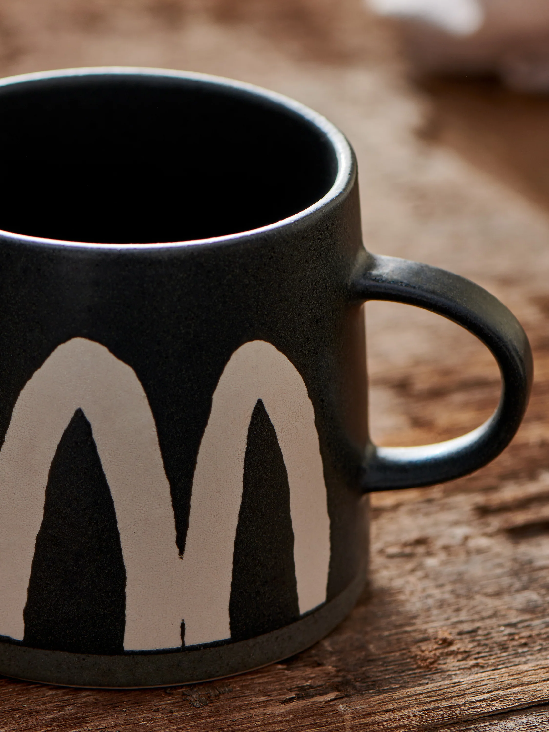 Paint Brushstroke Pattern Stoneware Mug - Image 3