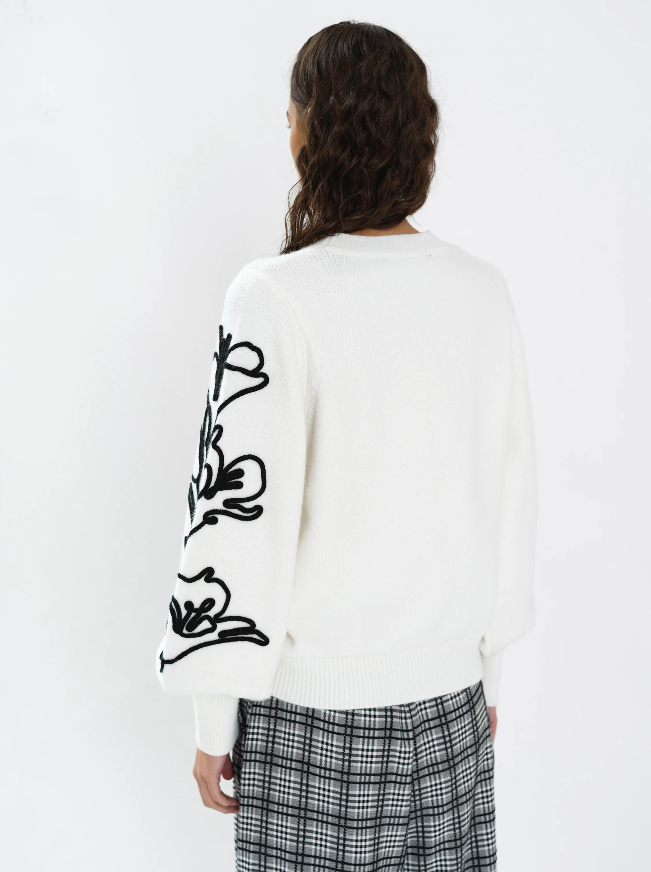 Patrice Floral Embroidered Sleeve Jumper - Image 6