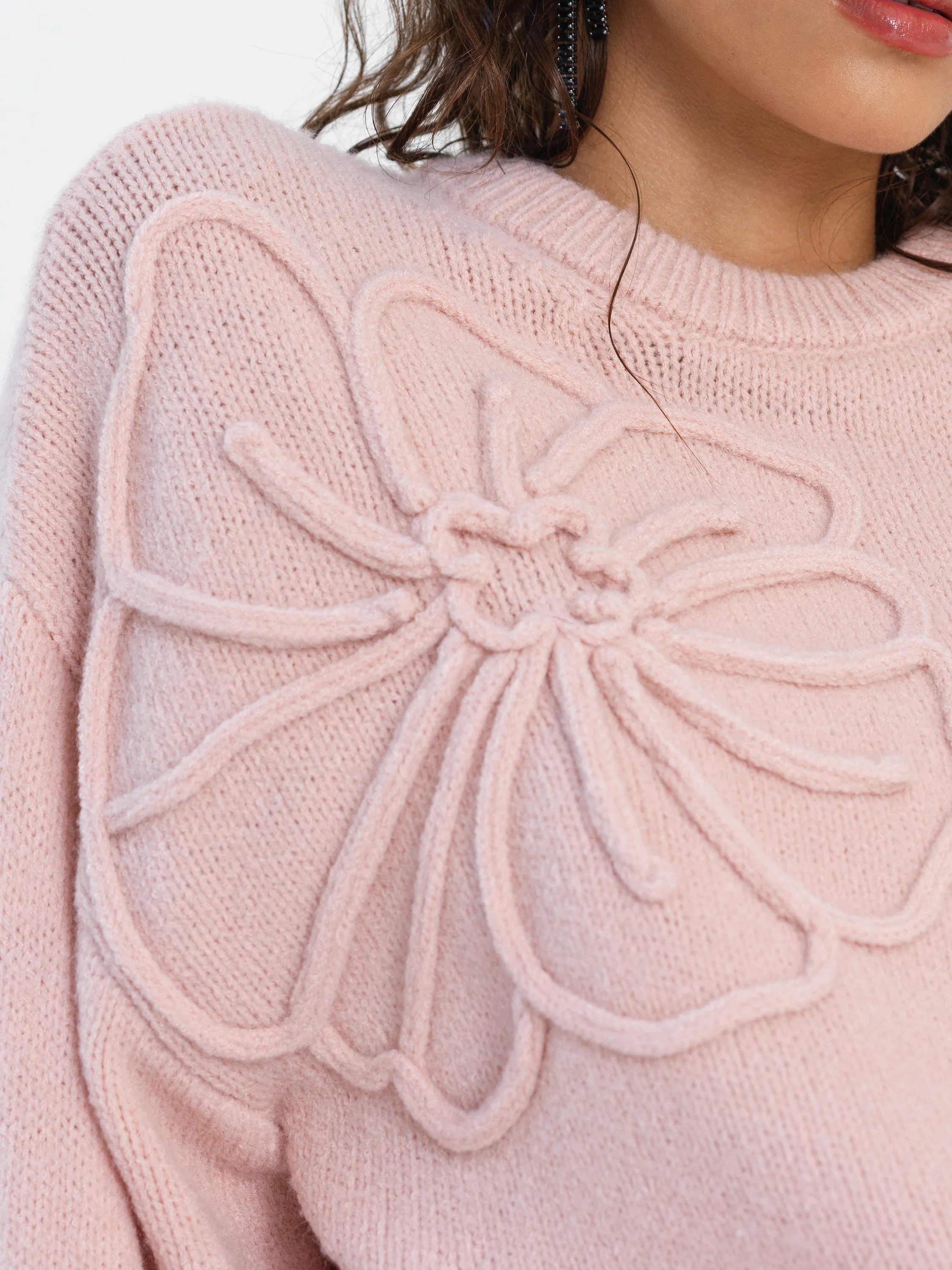 Patrice Knit Floral Motif Jumper - Image 4