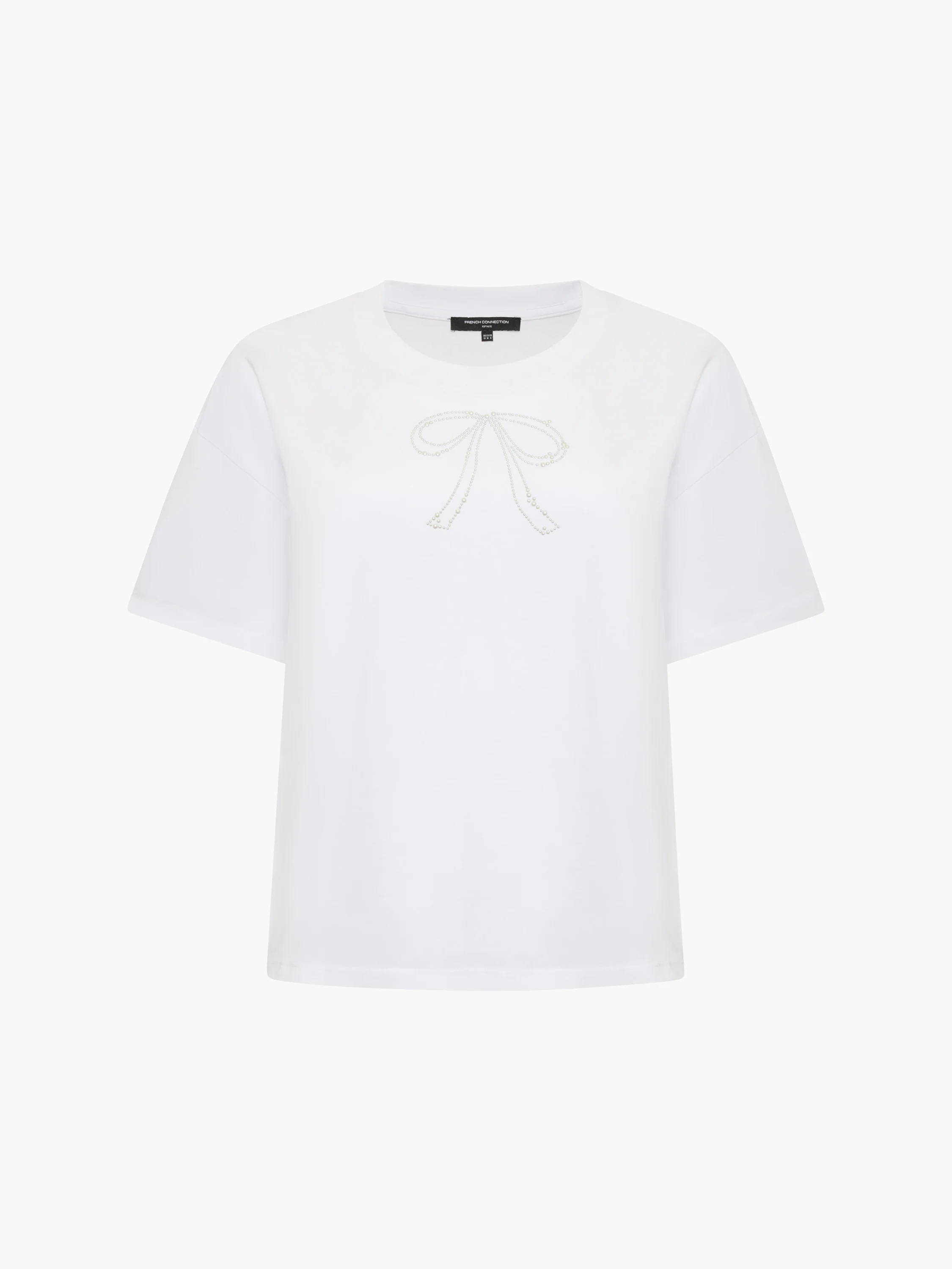 Pearl Hotfix Bow Short Sleeve T-Shirt - Image 5