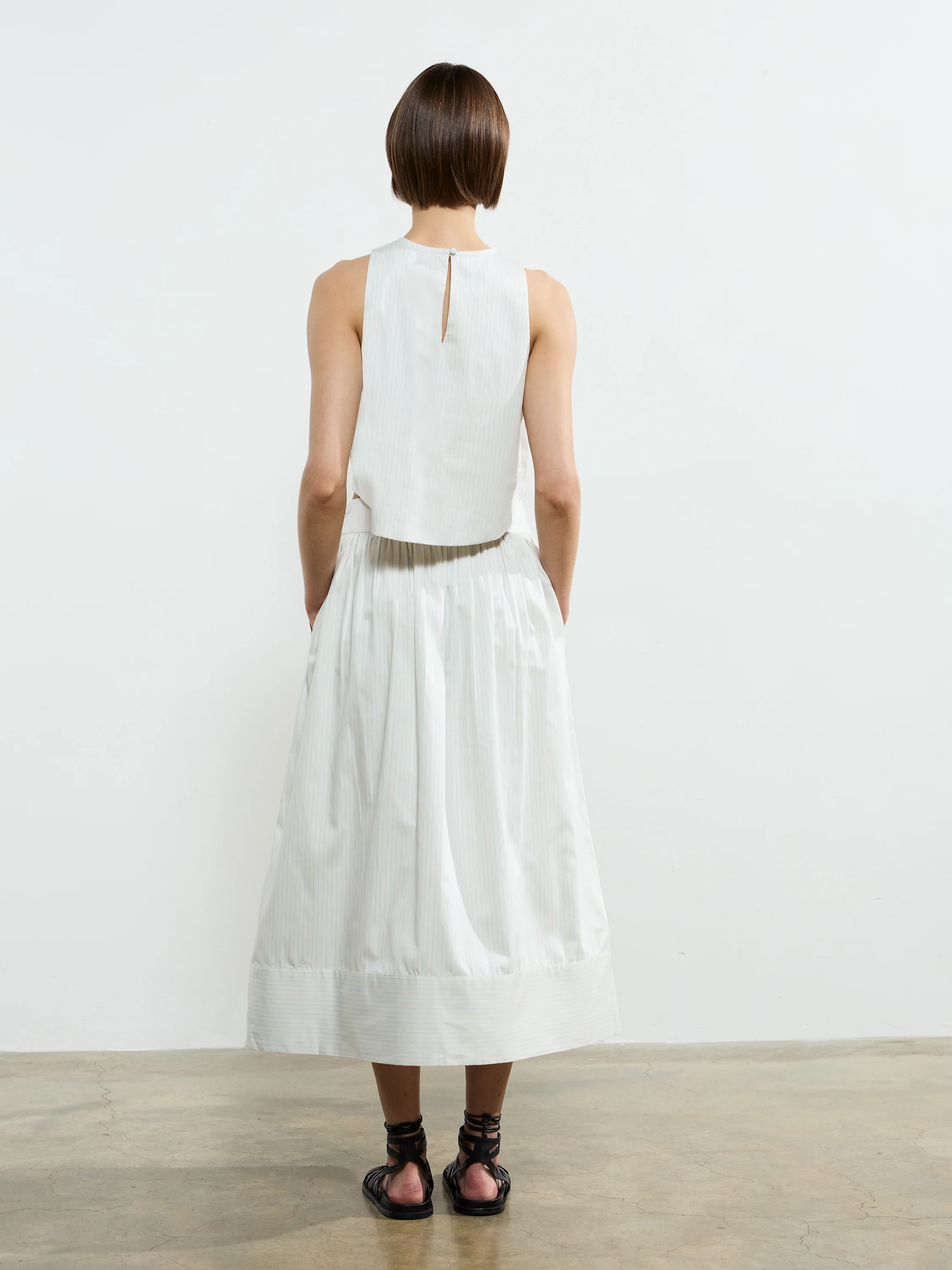 Pinstripe Poplin Maxi Skirt - Image 5
