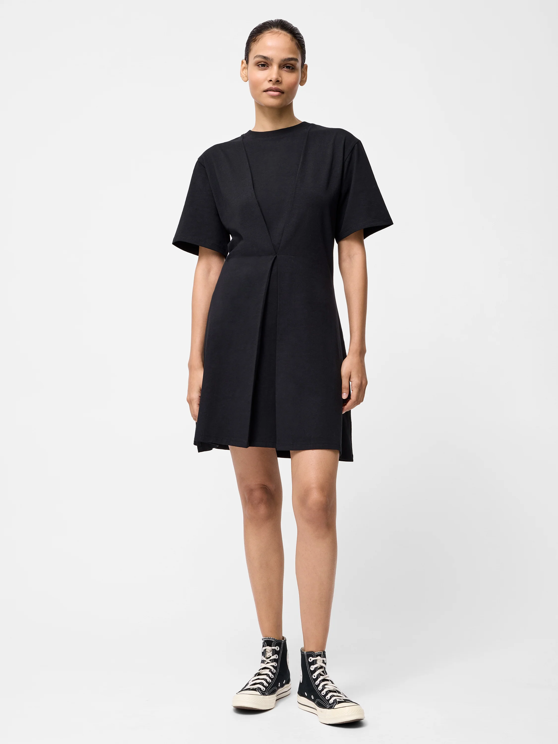 Pleat Flippy Mini Dress - Image 2
