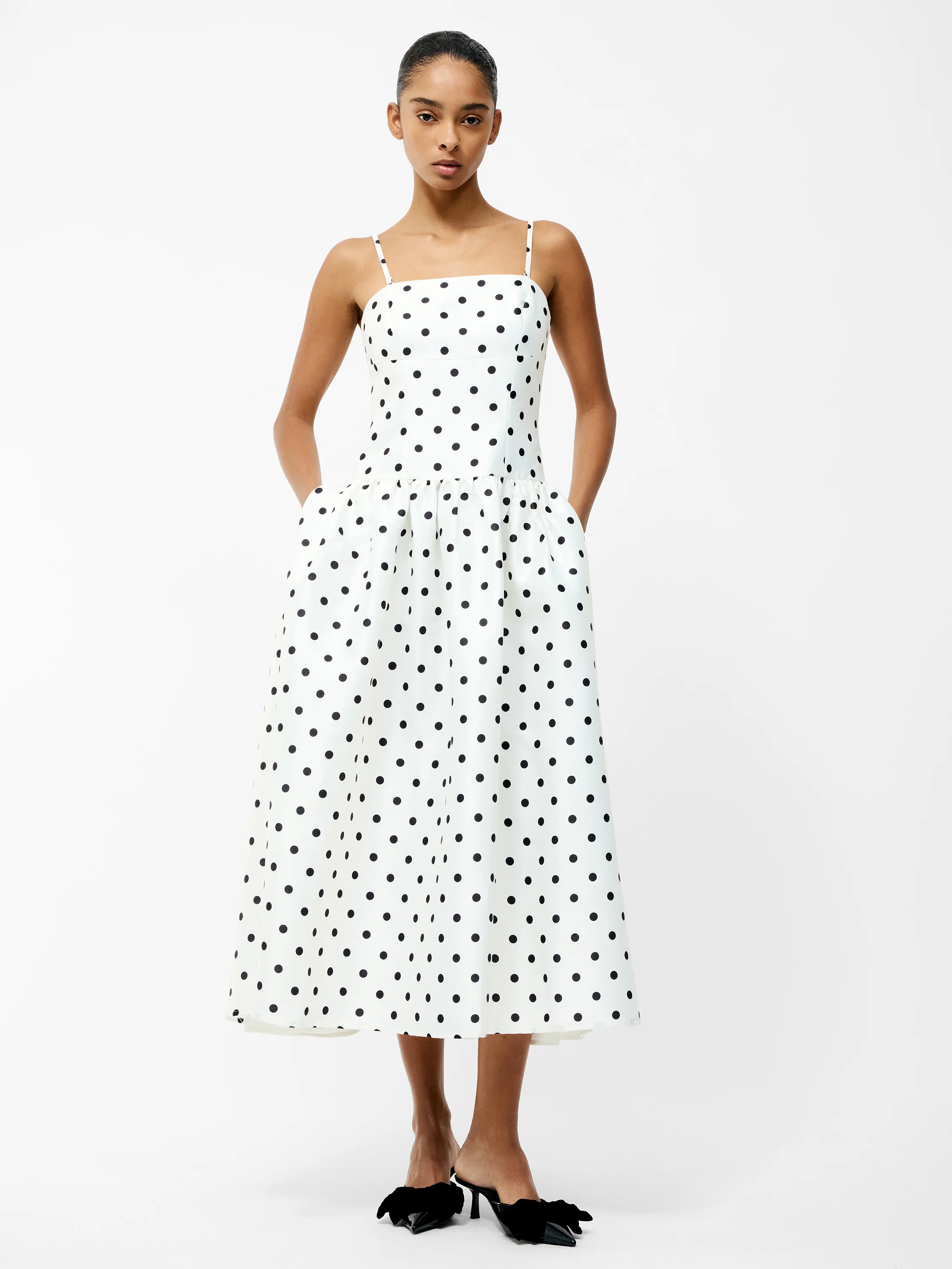 Polka Dot Midi Dress - Image 2