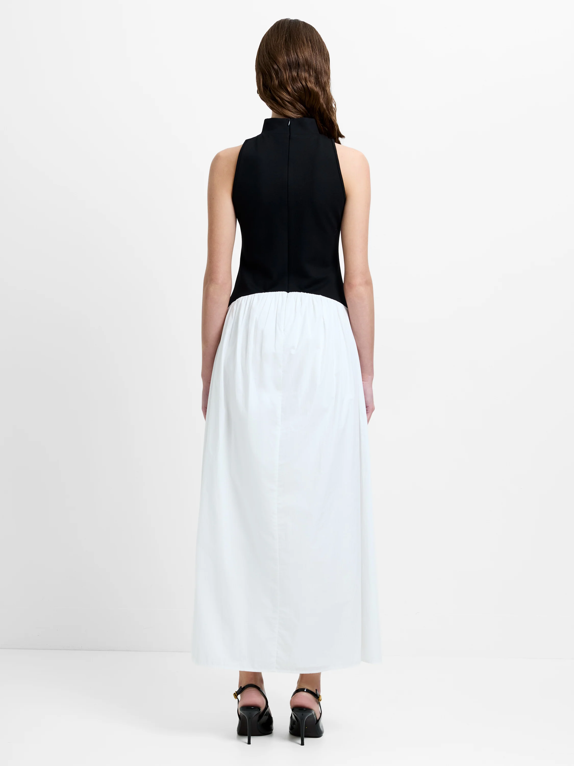 Ponte Combo Sleeveless Maxi Dress - Image 4