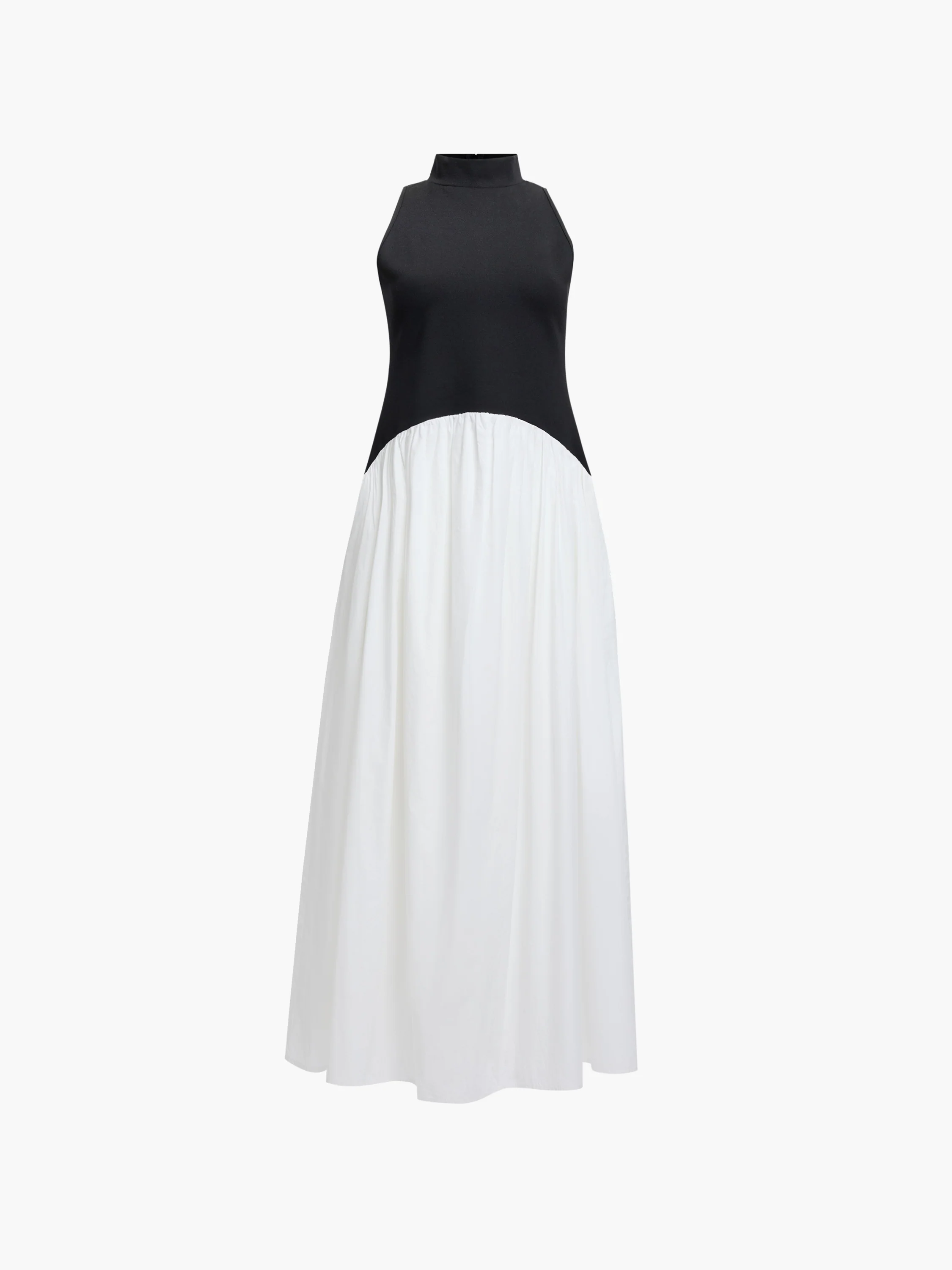 Ponte Combo Sleeveless Maxi Dress - Image 5