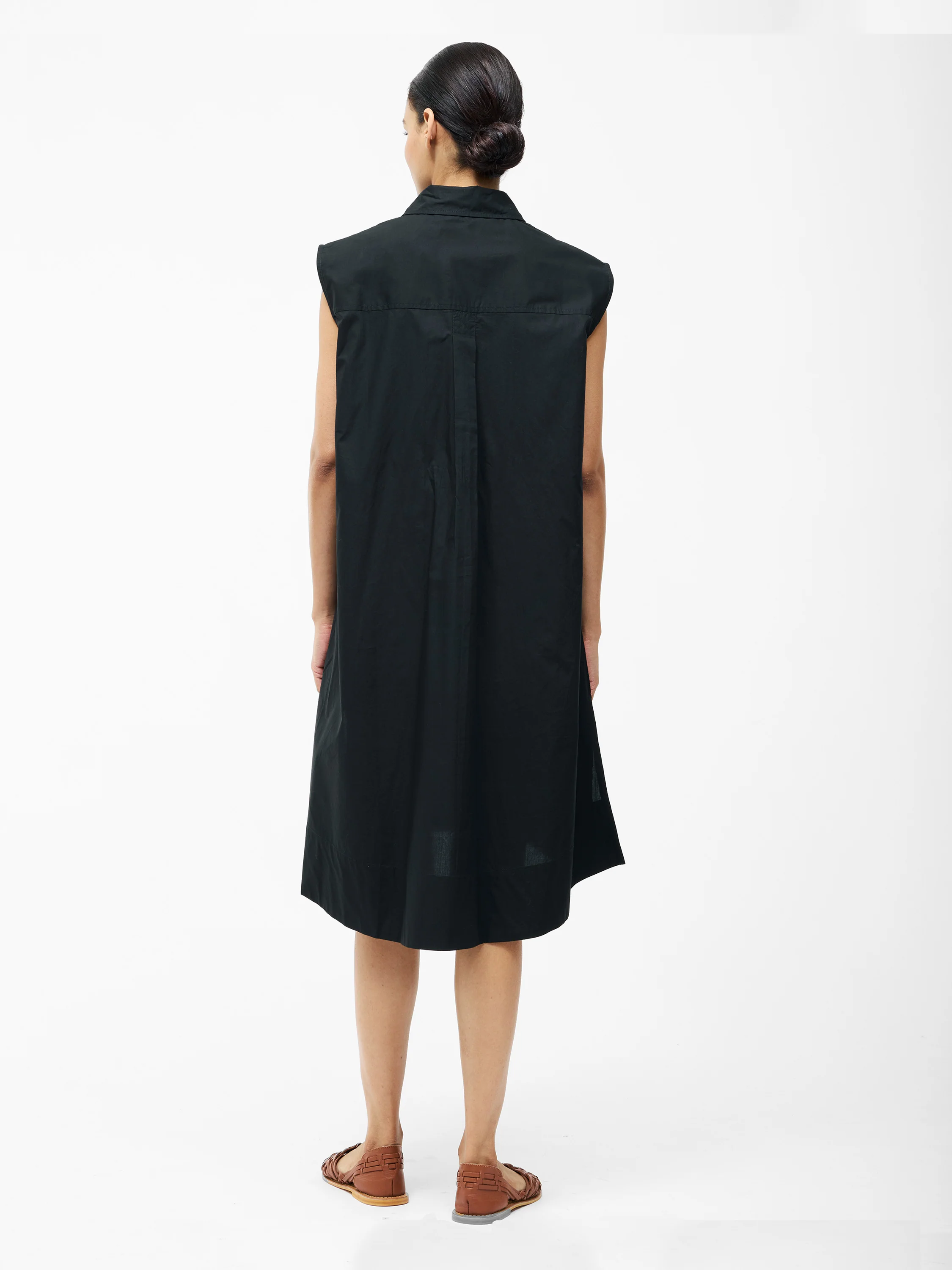 Poplin Tie Sleeveless Dress - Image 5