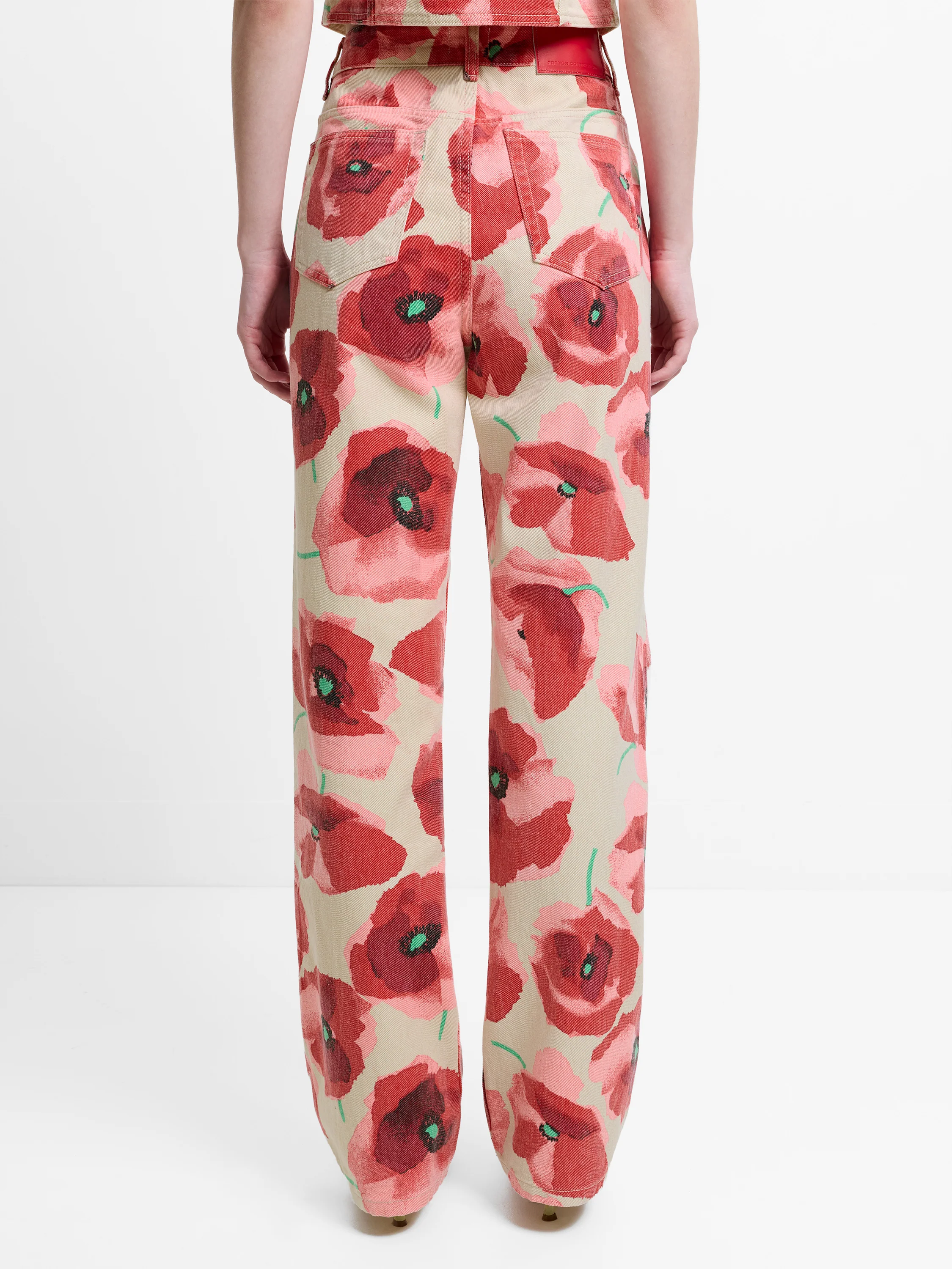 Poppy Dallas Printed Denim Wide Leg Jeans - Image 7