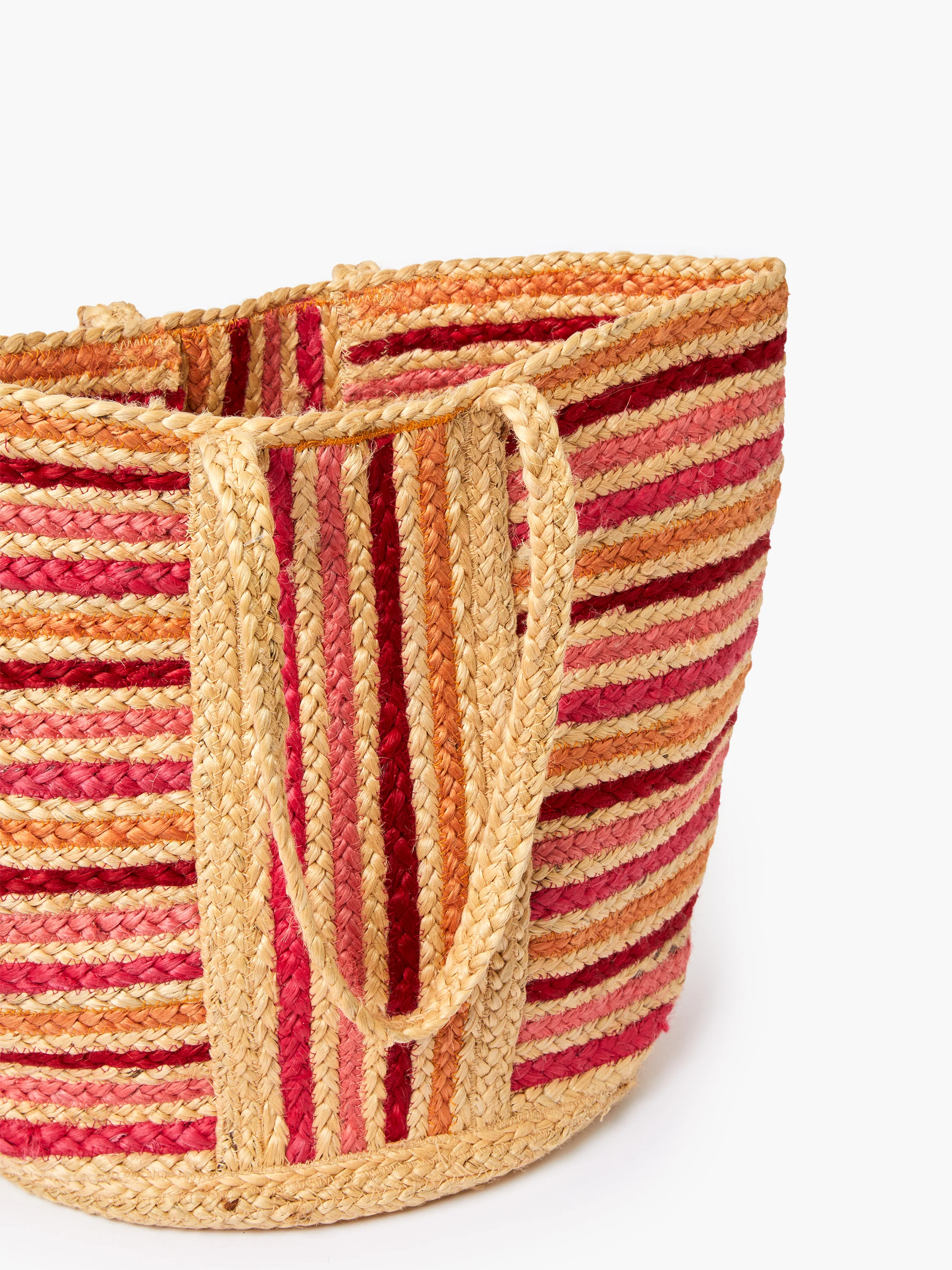 Raffia Stripes Beach Bag - Image 2