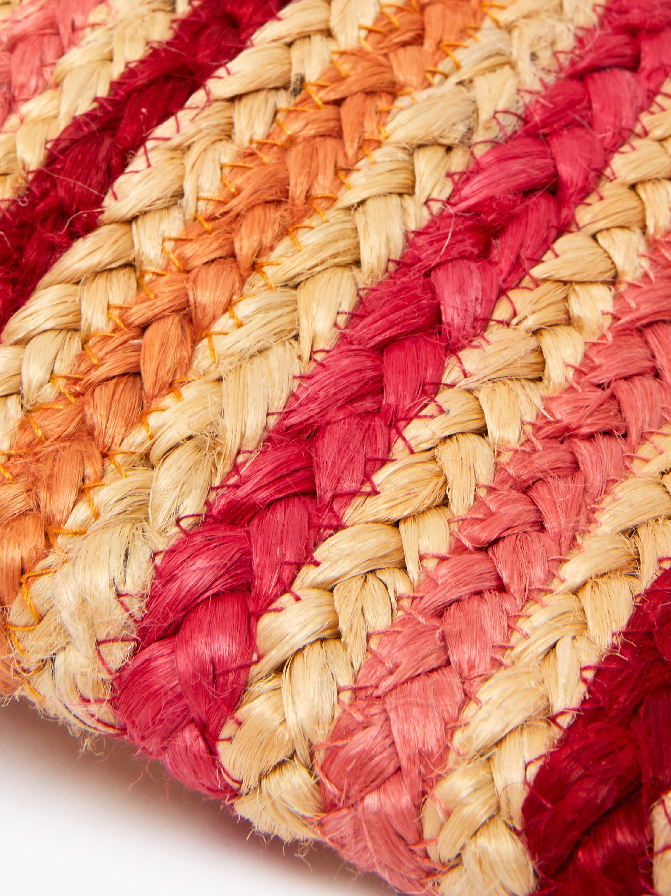 Raffia Stripes Beach Bag - Image 3